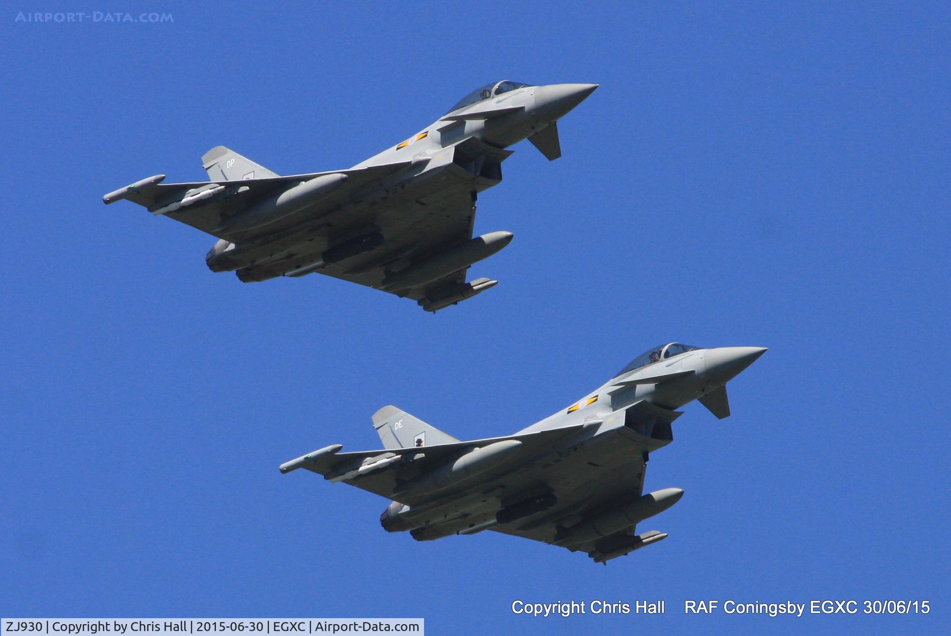 ZJ930, 2006 Eurofighter EF-2000 Typhoon FGR4 C/N 0099/BS021, RAF 11(F) Sqn now coded DE