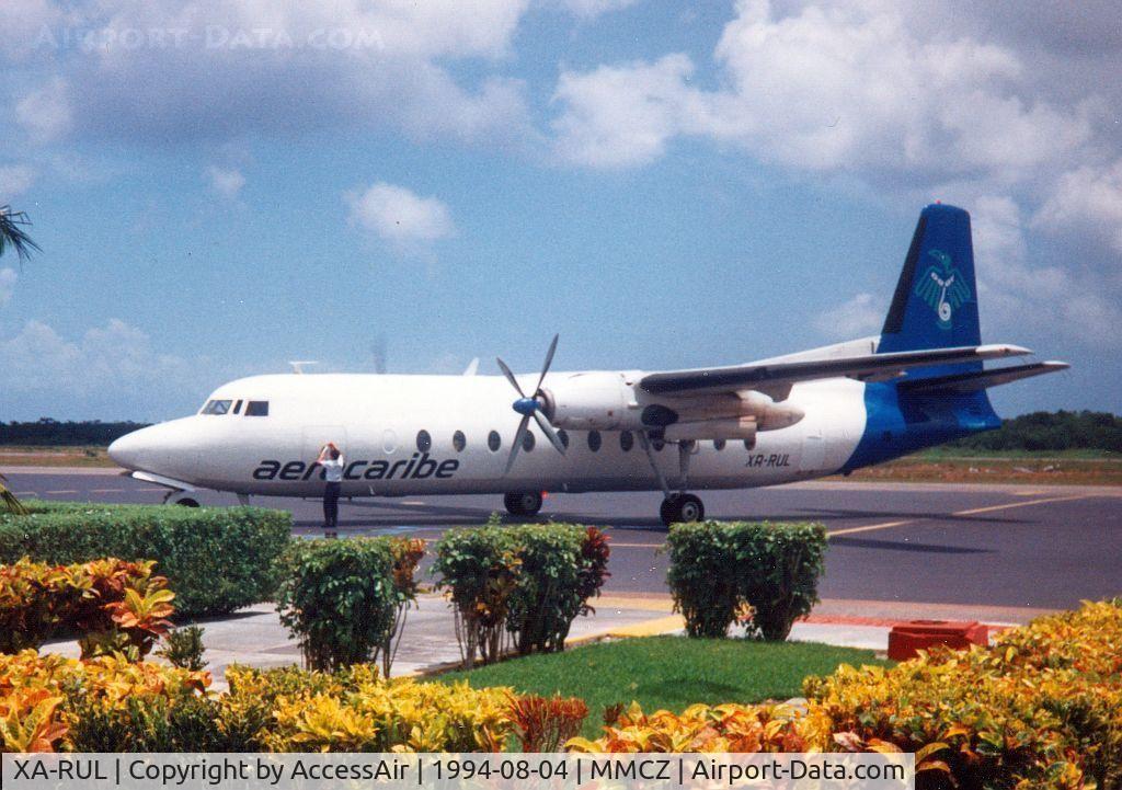 XA-RUL, Fairchild Hiller FH-227C C/N 507, Seen at Cozumel International Airport and would be my ride back up to Cancun that day.