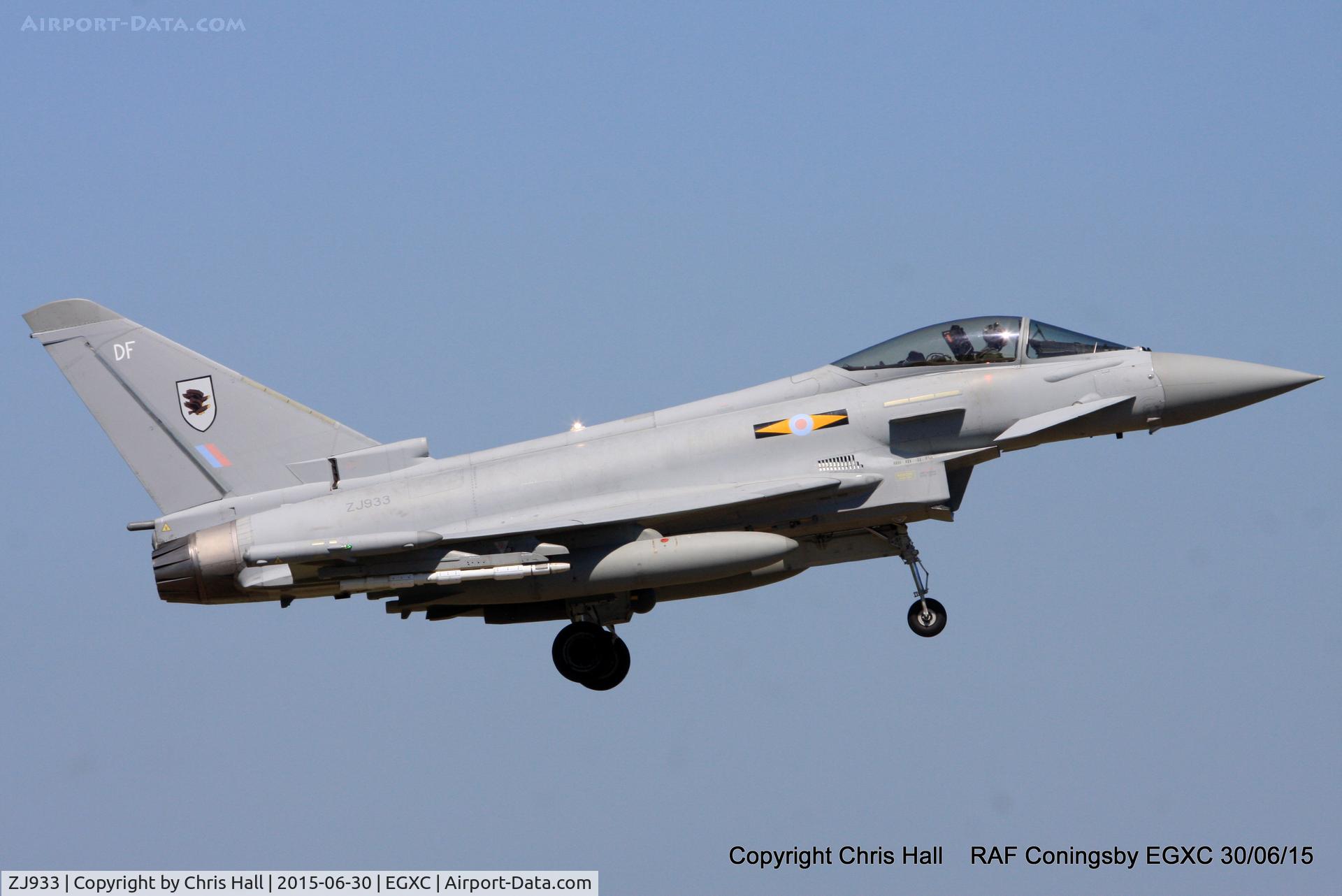 ZJ933, 2006 Eurofighter EF-2000 Typhoon FGR4 C/N 0108/BS024, RAF 11(F) Sqn
