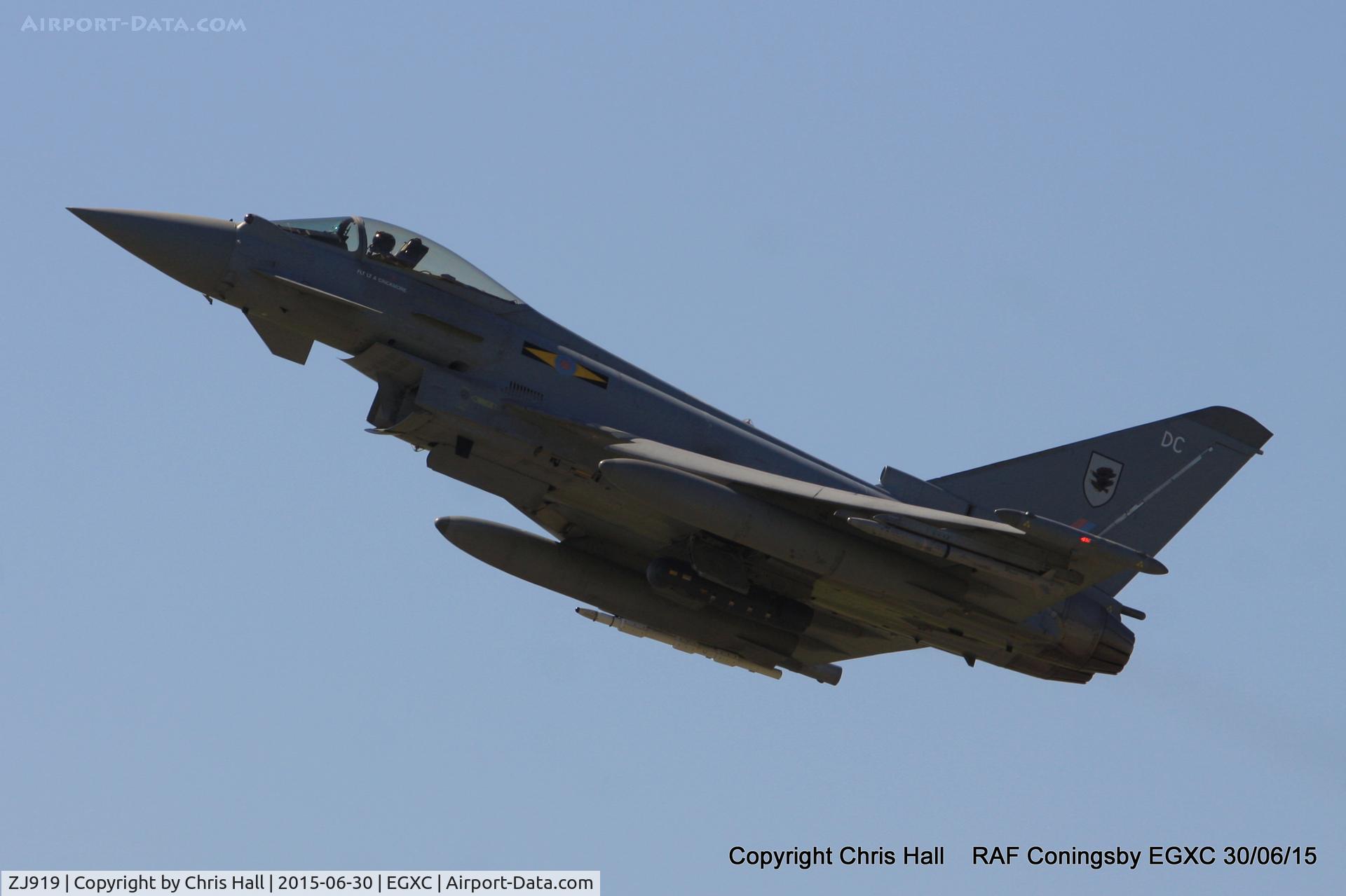 ZJ919, 2006 Eurofighter EF-2000 Typhoon FGR4 C/N 0064/BS010, RAF 11(F) Sqn