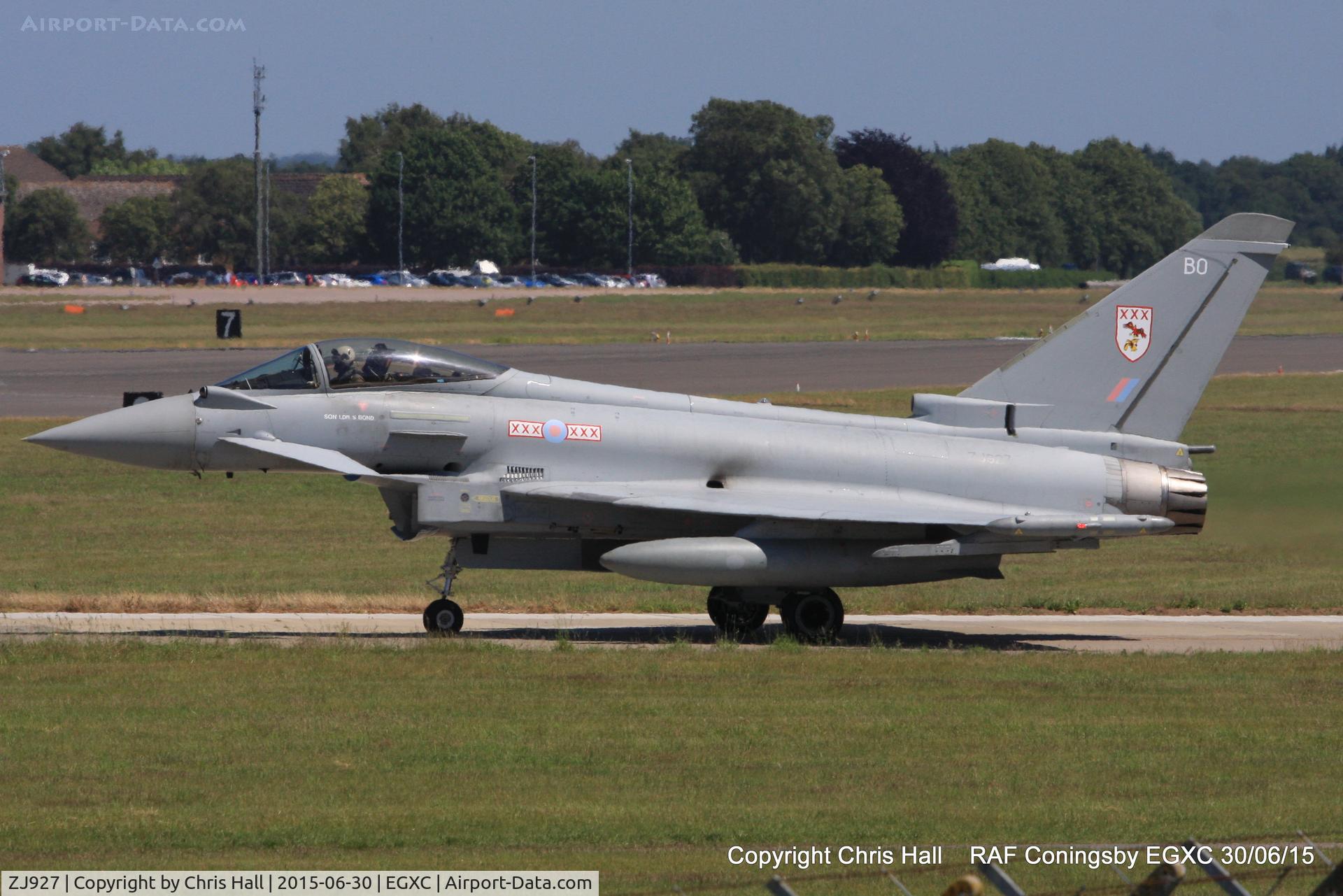 ZJ927, 2006 Eurofighter EF-2000 Typhoon FGR4 C/N 0089/BS018, RAF 29 Sqn