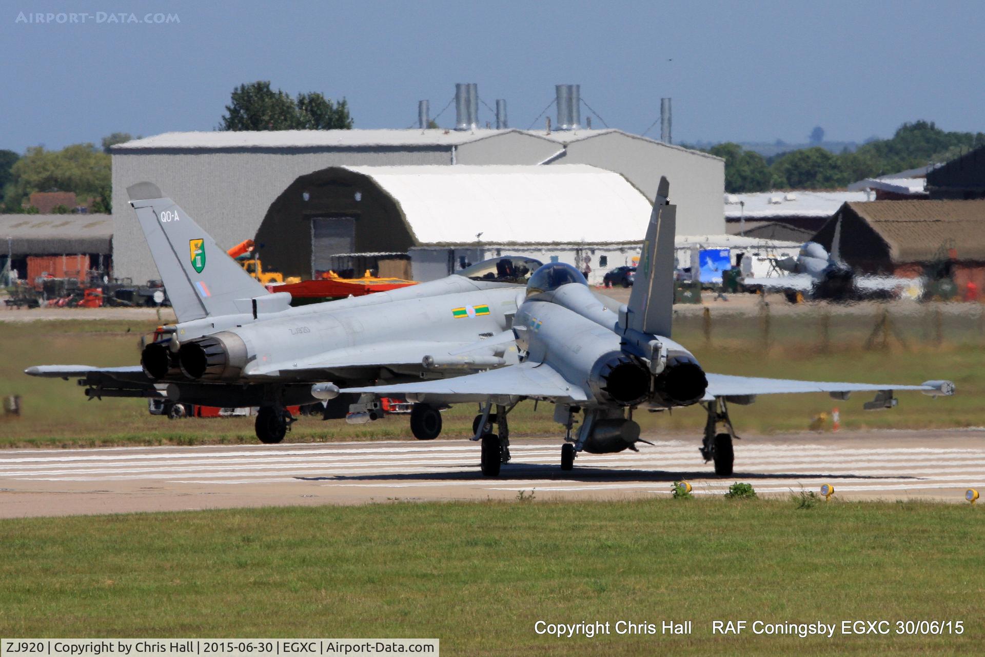 ZJ920, 2005 Eurofighter EF-2000 Typhoon FGR4 C/N 0067/BS011, RAF 3 Sqn