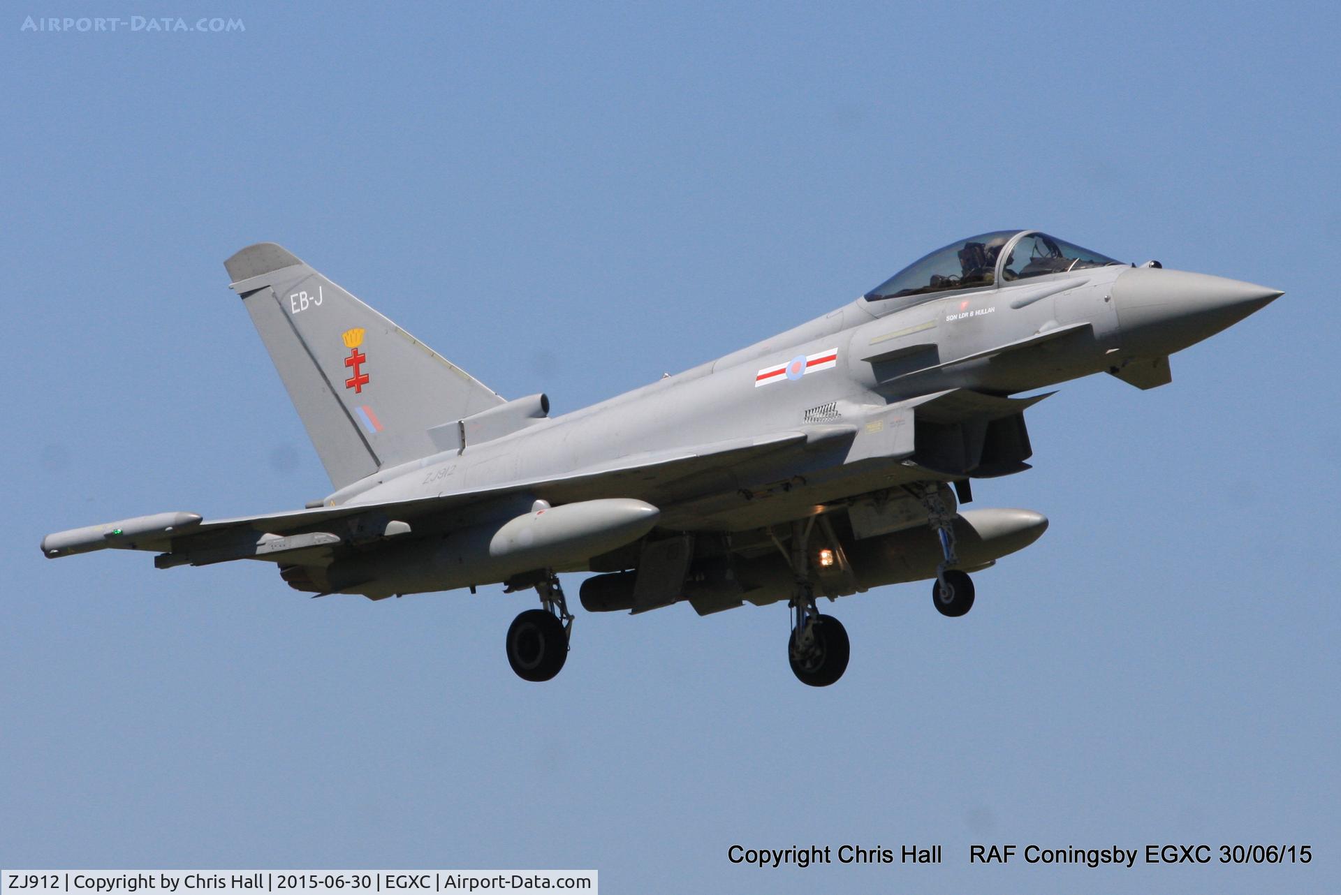 ZJ912, 2004 Eurofighter EF-2000 Typhoon FGR4 C/N 0044/BS003, RAF 41(R) Sqn