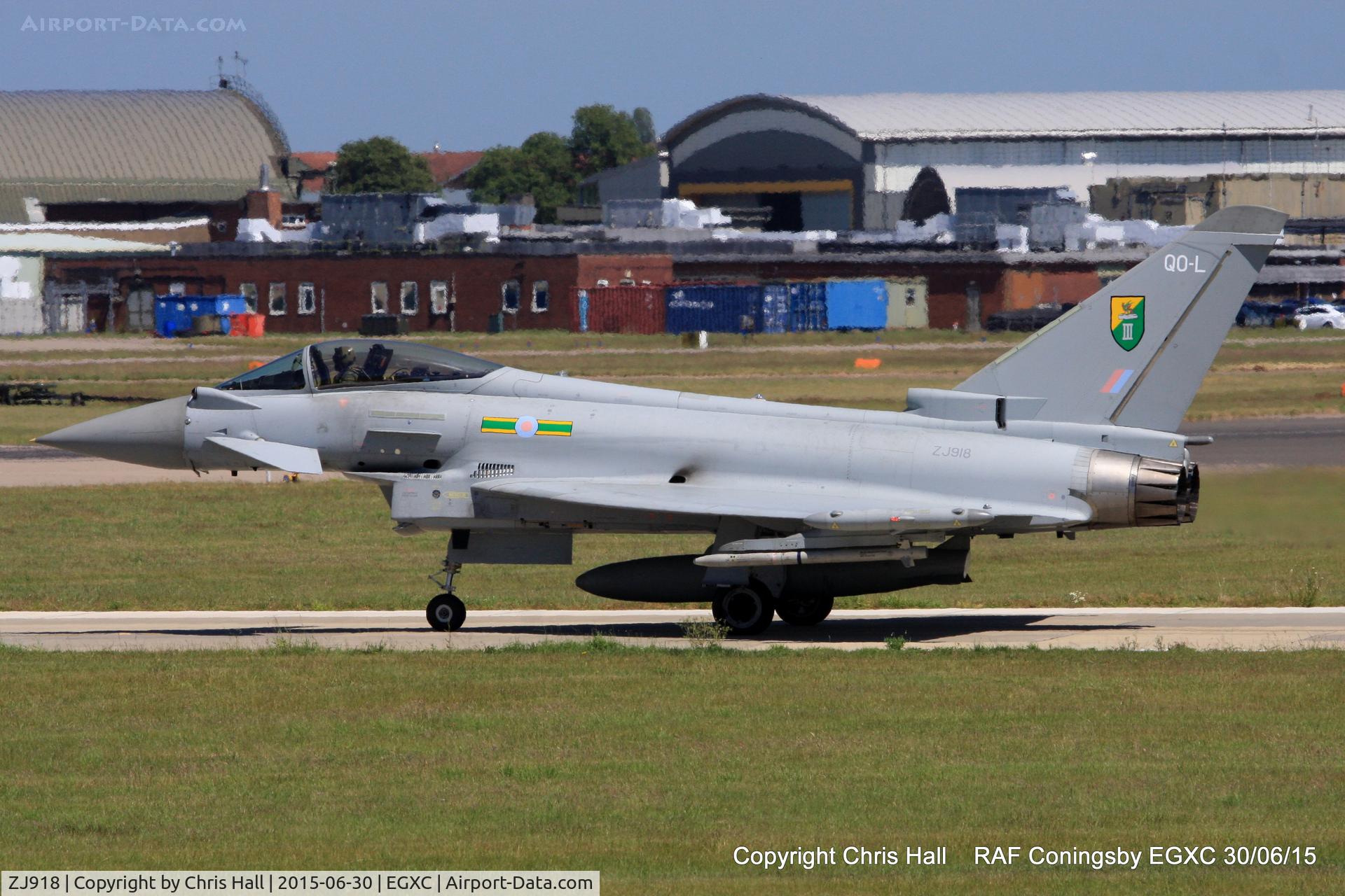 ZJ918, 2005 Eurofighter EF-2000 Typhoon FGR4 C/N 0062/BS009, RAF 3 Sqn