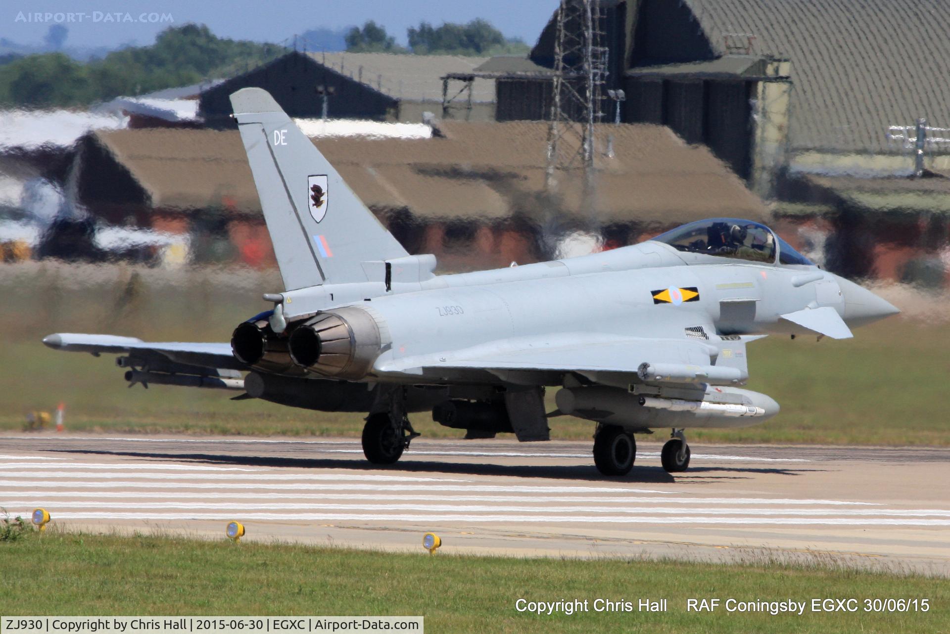 ZJ930, 2006 Eurofighter EF-2000 Typhoon FGR4 C/N 0099/BS021, RAF 11(F) Sqn now coded DE