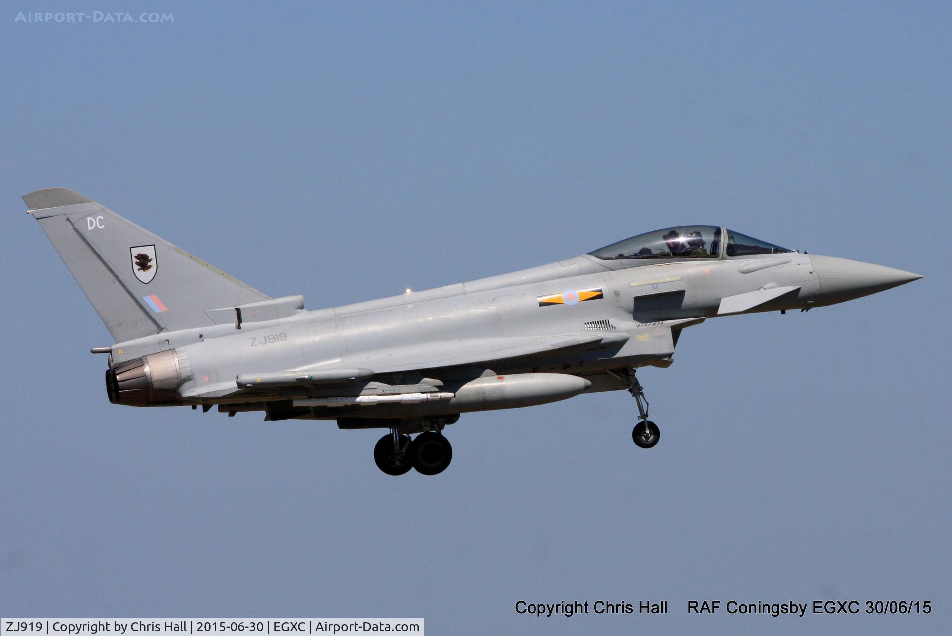 ZJ919, 2006 Eurofighter EF-2000 Typhoon FGR4 C/N 0064/BS010, RAF 11(F) Sqn