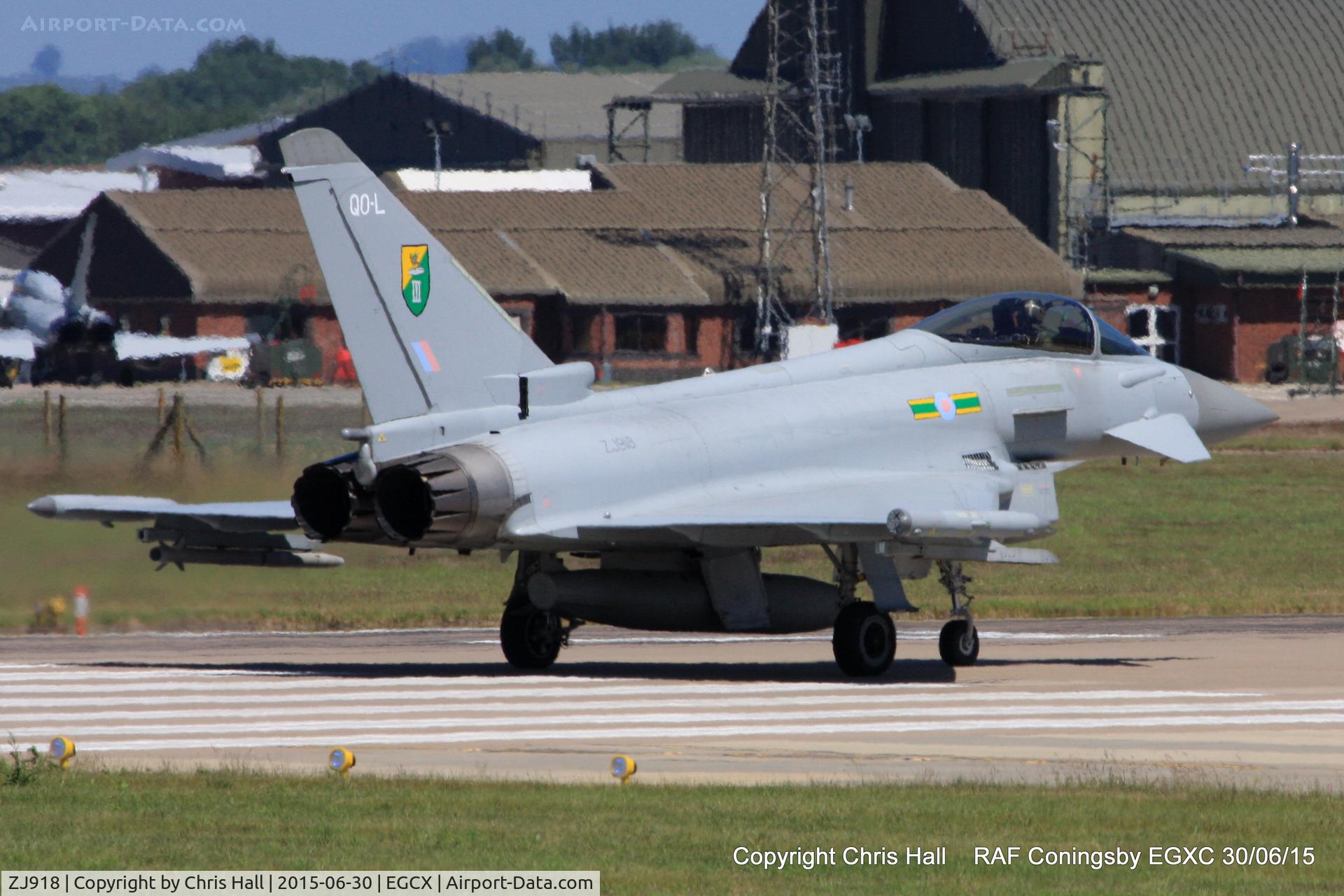 ZJ918, 2005 Eurofighter EF-2000 Typhoon FGR4 C/N 0062/BS009, RAF 3 Sqn