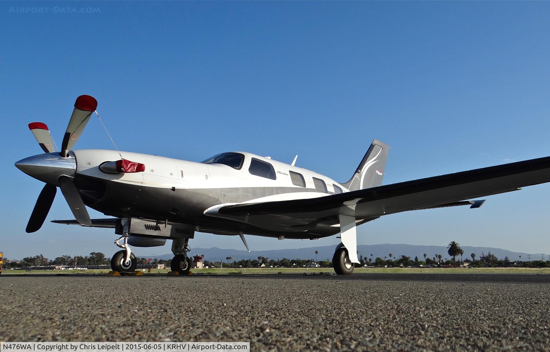 N476WA, Piper PA-46-500TP Meridian C/N 4697476, BDQ PROPERTIES LLC (PLACERVILLE, CA) 2011 Piper Meridian parked at transient parking at Reid Hillview Airport, CA.