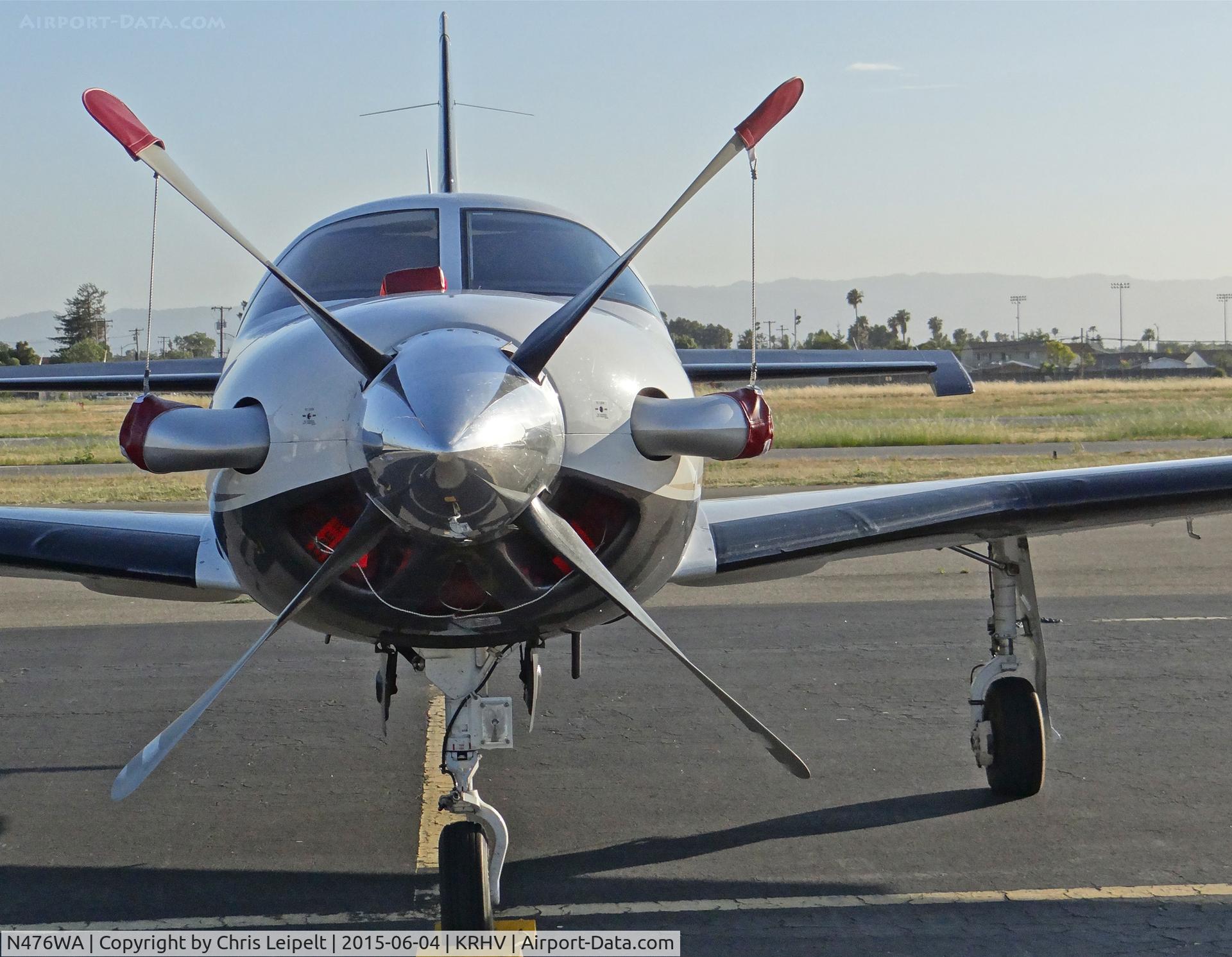 N476WA, Piper PA-46-500TP Meridian C/N 4697476, BDQ PROPERTIES LLC (PLACERVILLE, CA) 2011 Piper Meridian parked at transient parking at Reid Hillview Airport, CA.