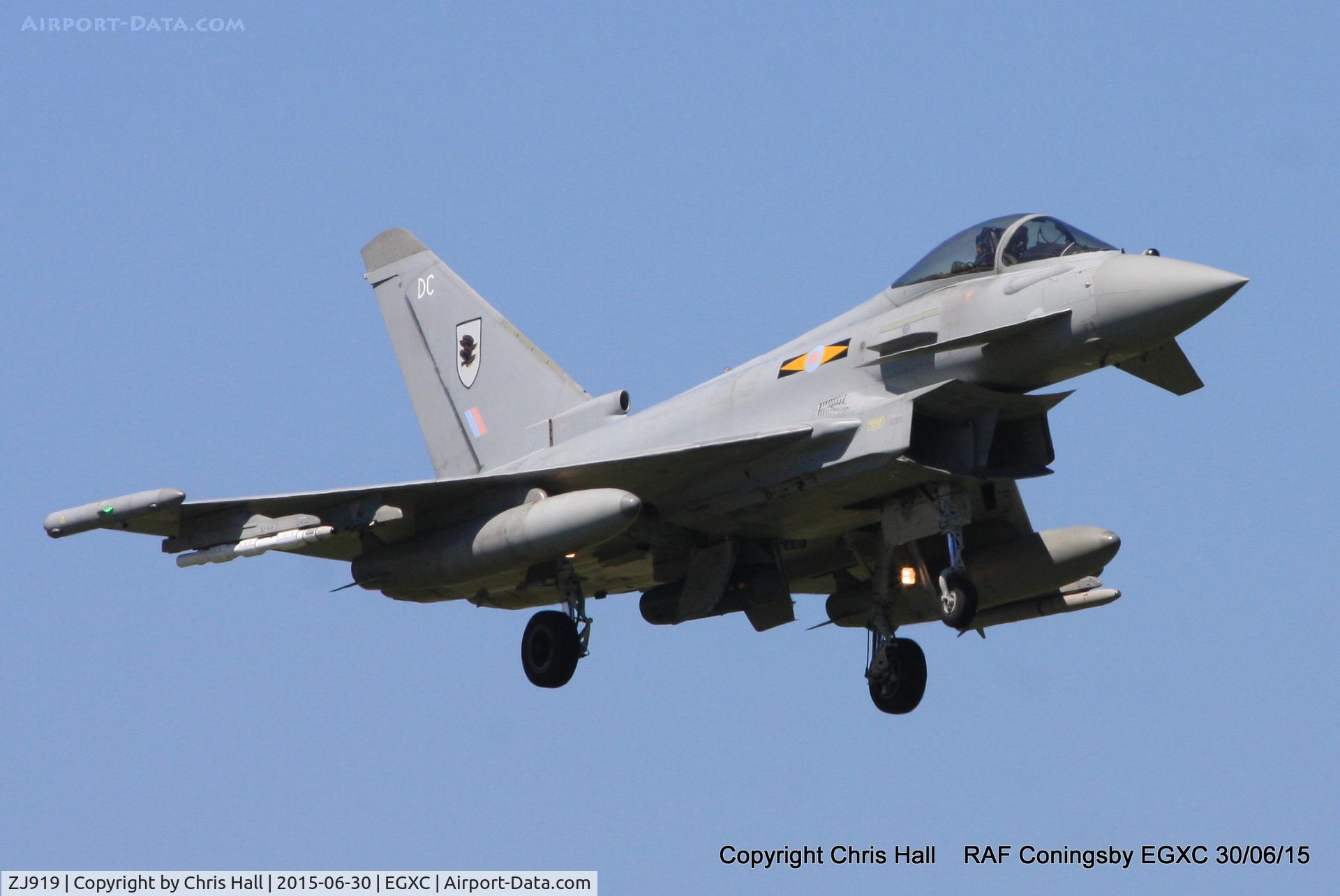 ZJ919, 2006 Eurofighter EF-2000 Typhoon FGR4 C/N 0064/BS010, RAF 11(F) Sqn