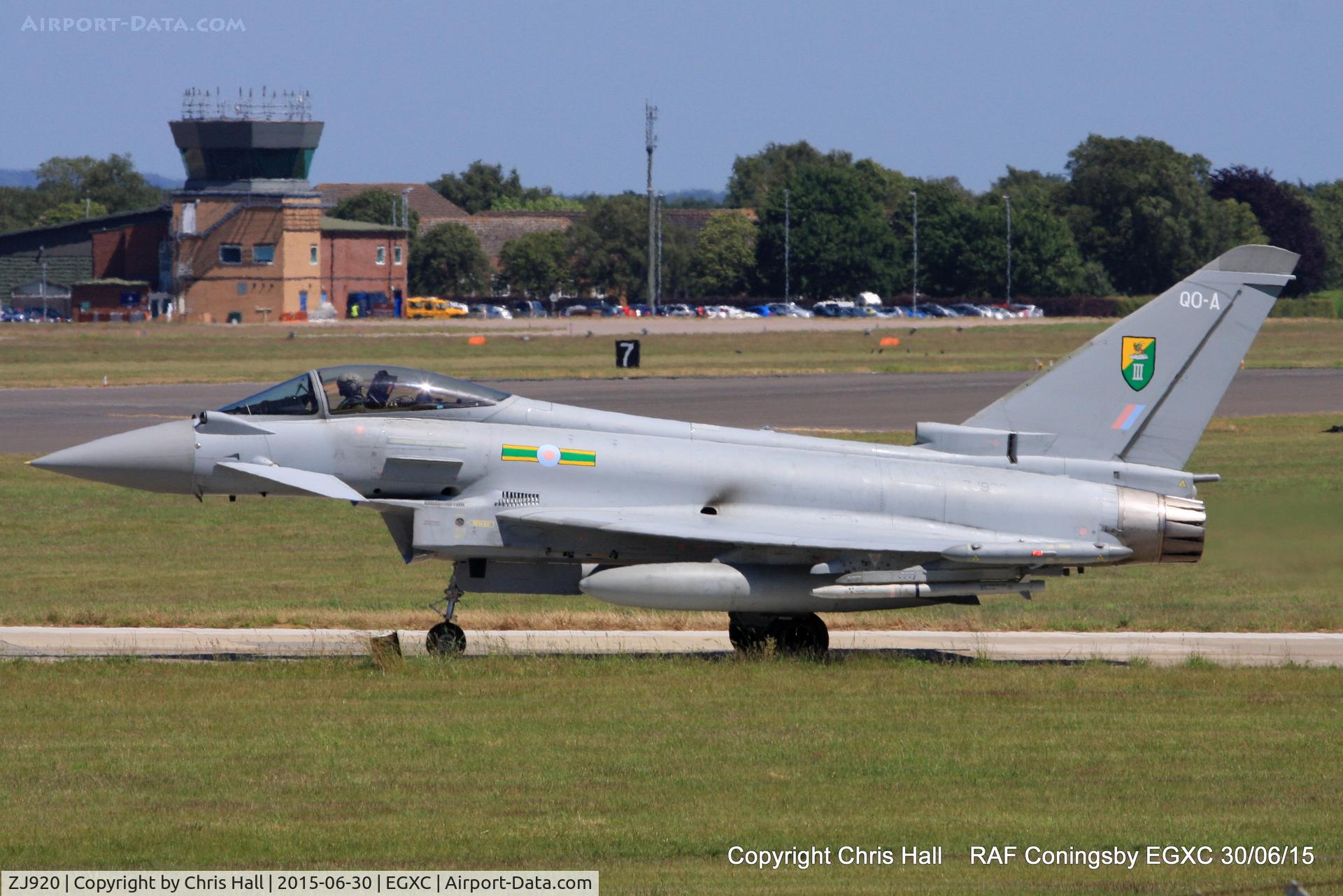 ZJ920, 2005 Eurofighter EF-2000 Typhoon FGR4 C/N 0067/BS011, RAF 3 Sqn