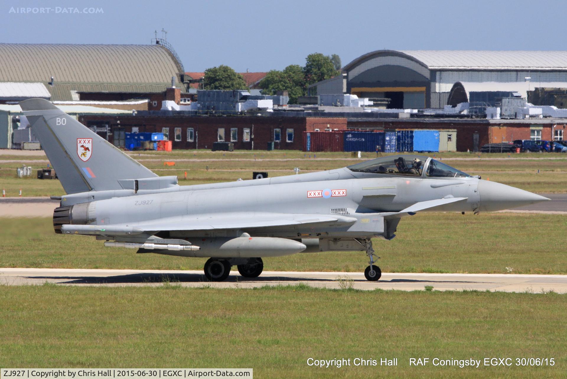 ZJ927, 2006 Eurofighter EF-2000 Typhoon FGR4 C/N 0089/BS018, RAF 29 Sqn