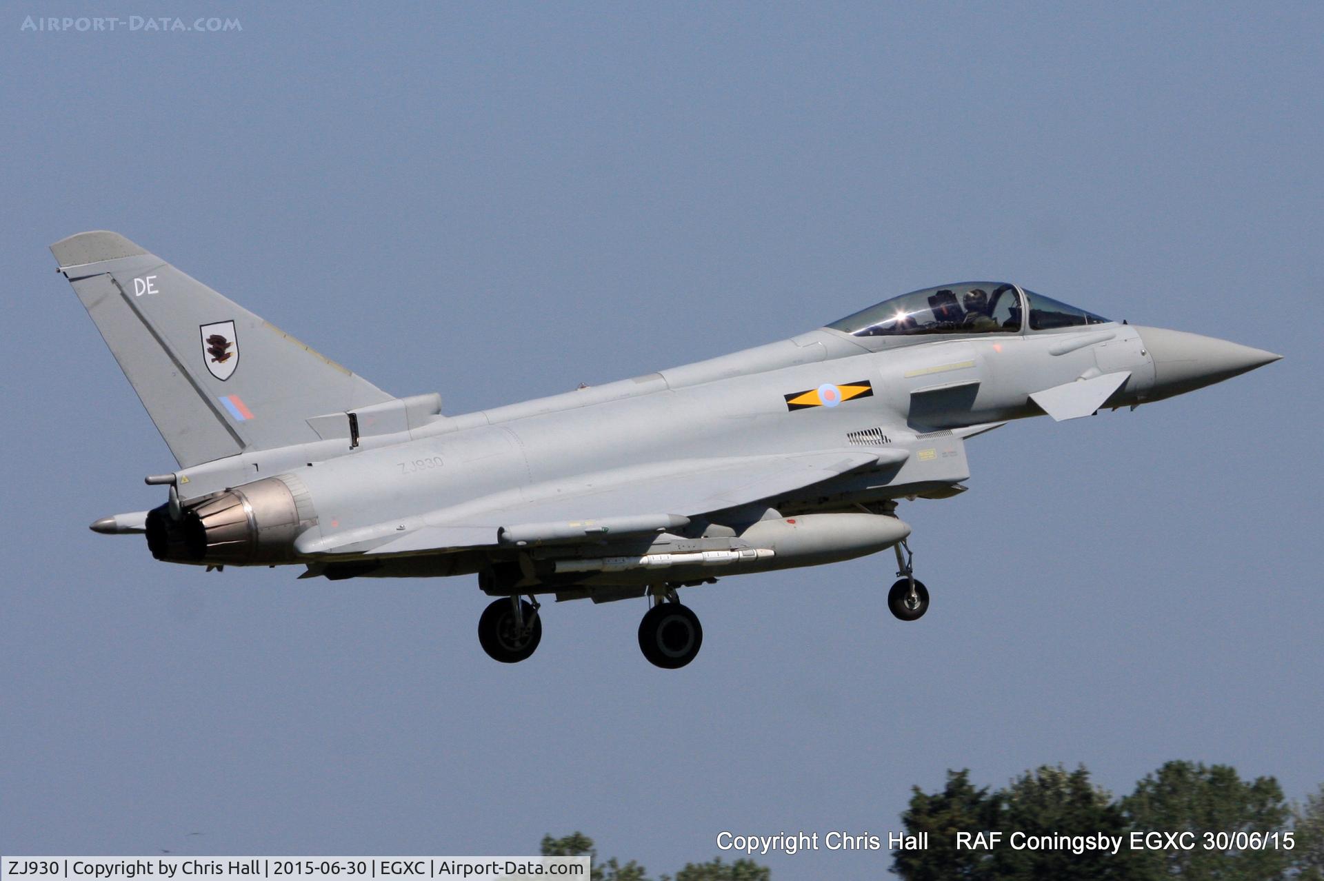 ZJ930, 2006 Eurofighter EF-2000 Typhoon FGR4 C/N 0099/BS021, RAF 11(F) Sqn now coded DE