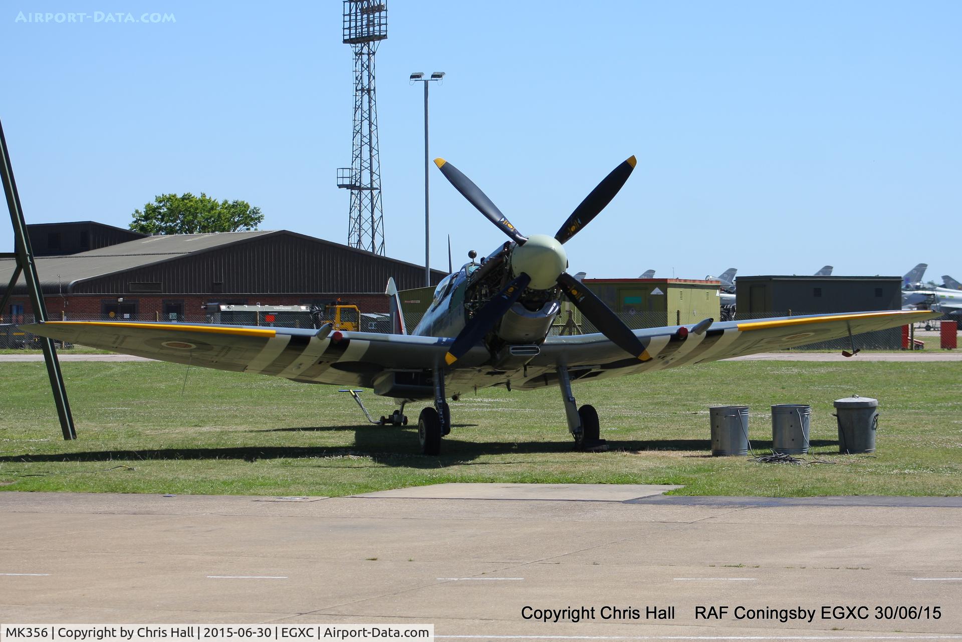 MK356, 1944 Supermarine 361 Spitfire LF.IXc C/N CBAF.IX.1561, painted to represent Spitfire Mk IXc ML214, coded ‘5J-K’, the personal aircraft of Squadron Leader ‘Johnny’ Plagis, the Commanding Officer of No 126 Squadron from July 1944.