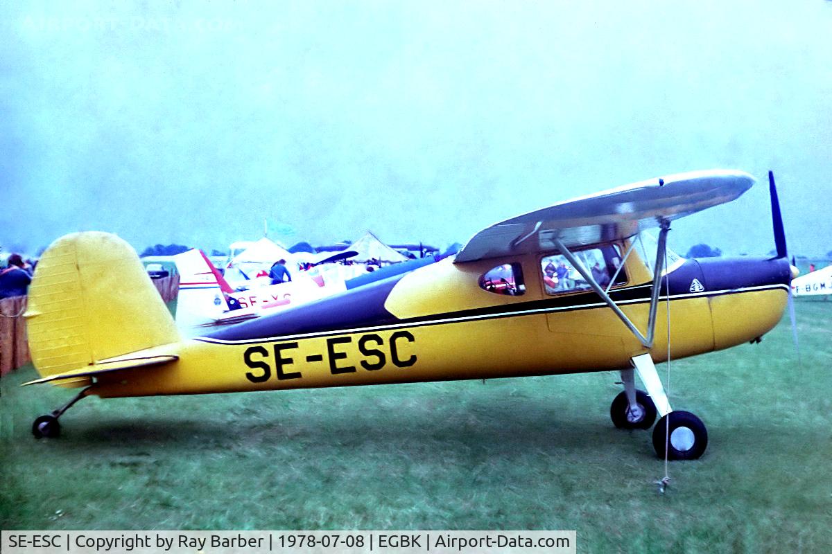 SE-ESC, 1947 Cessna 140 C/N 13284, Cessna 140 [13284] Sywell~G 08/07/1978. From a slide.