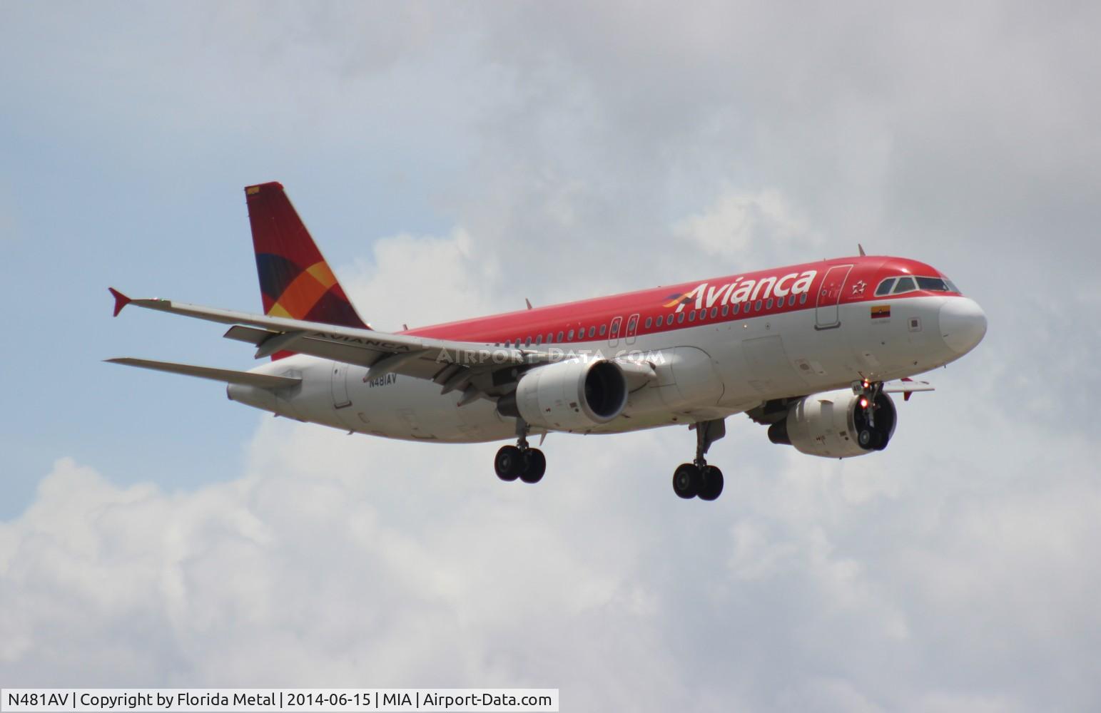 N481AV, Airbus A320-214 C/N 4381, Avianca A320