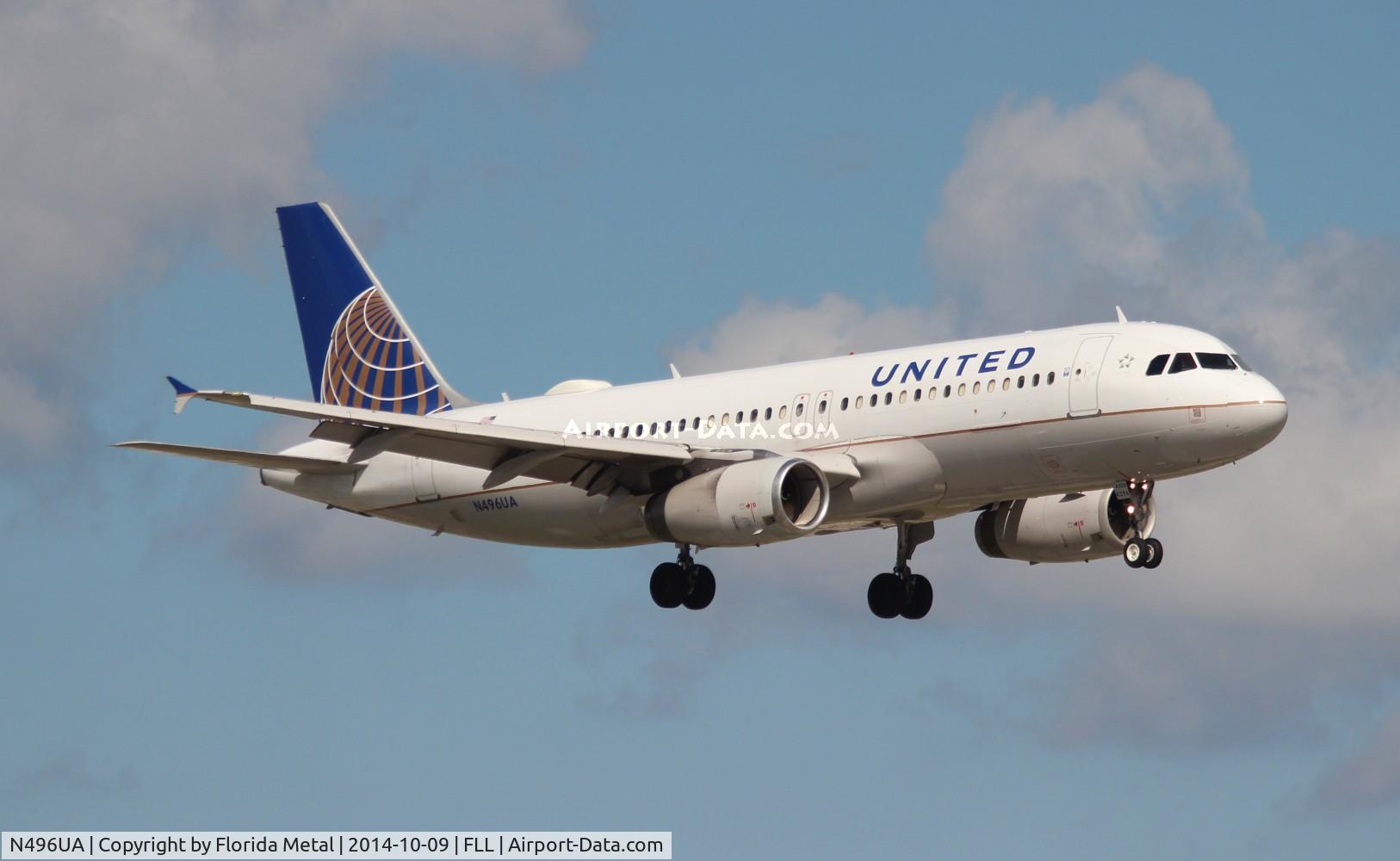 N496UA, 2002 Airbus A320-232 C/N 1845, United