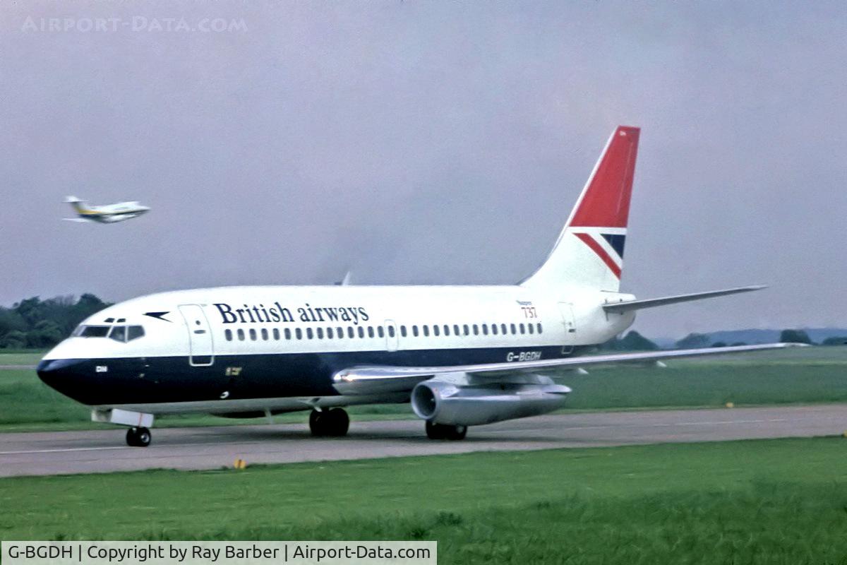 G-BGDH, 1980 Boeing 737-236 C/N 21797, Boeing 737-236 [21797] (British Airways) (Place and date unknown). From a slide.