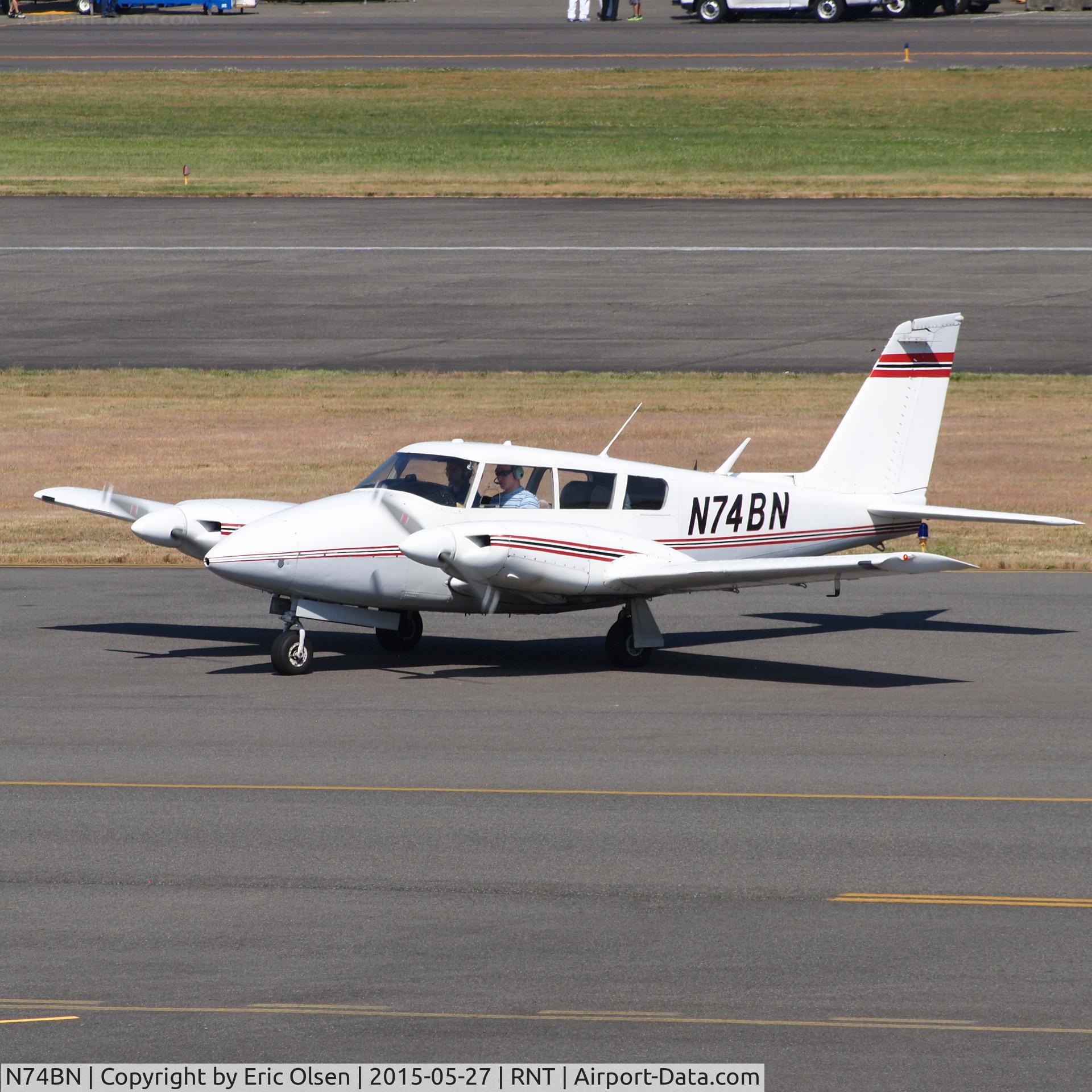N74BN, 1969 Piper PA-30 Twin Comanche Twin Comanche C/N 30-1806, 1969 Piper at the Renton airport.