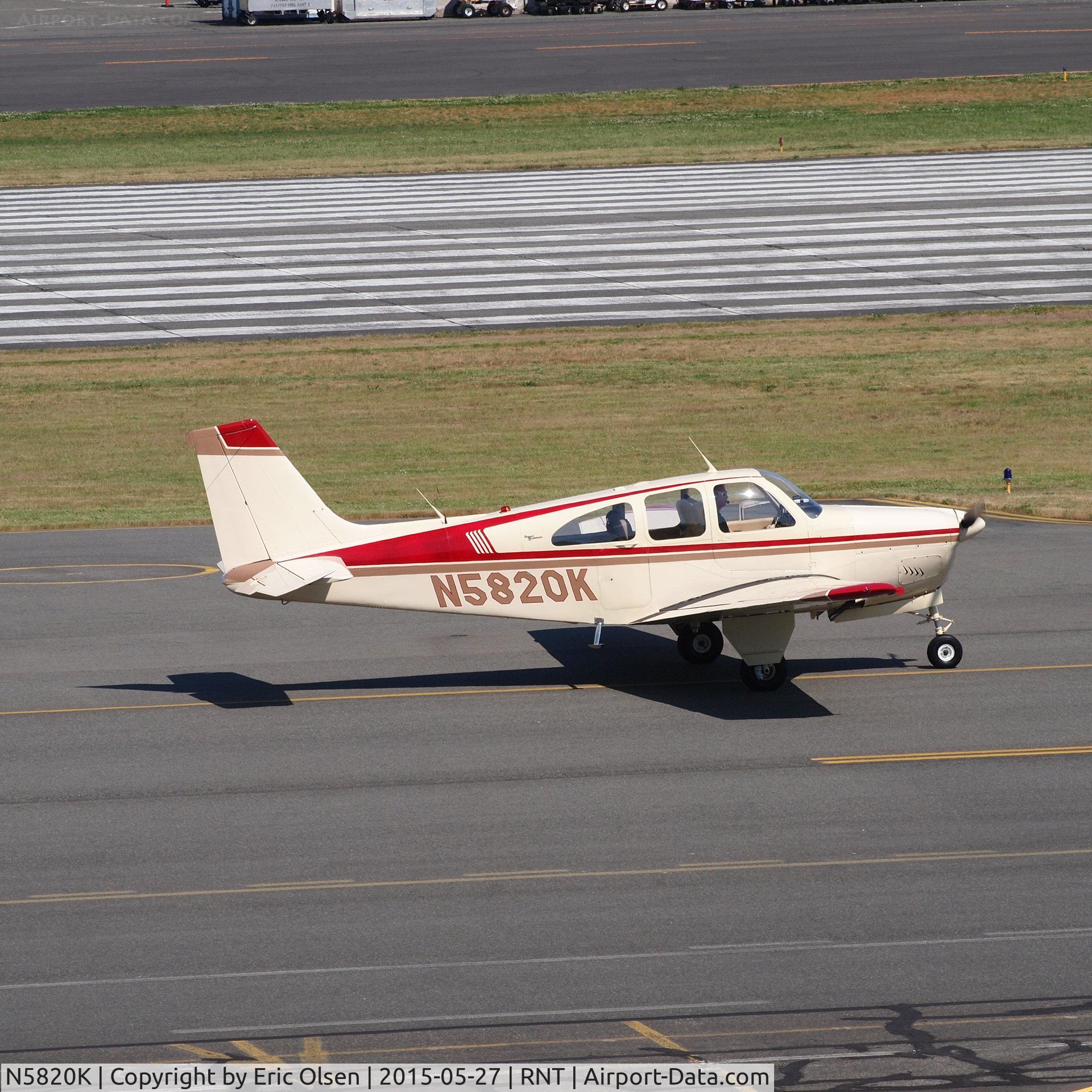 N5820K, 1965 Beech 35-C33 Debonair C/N CD-893, 1965 Beech at the Renton Airport.