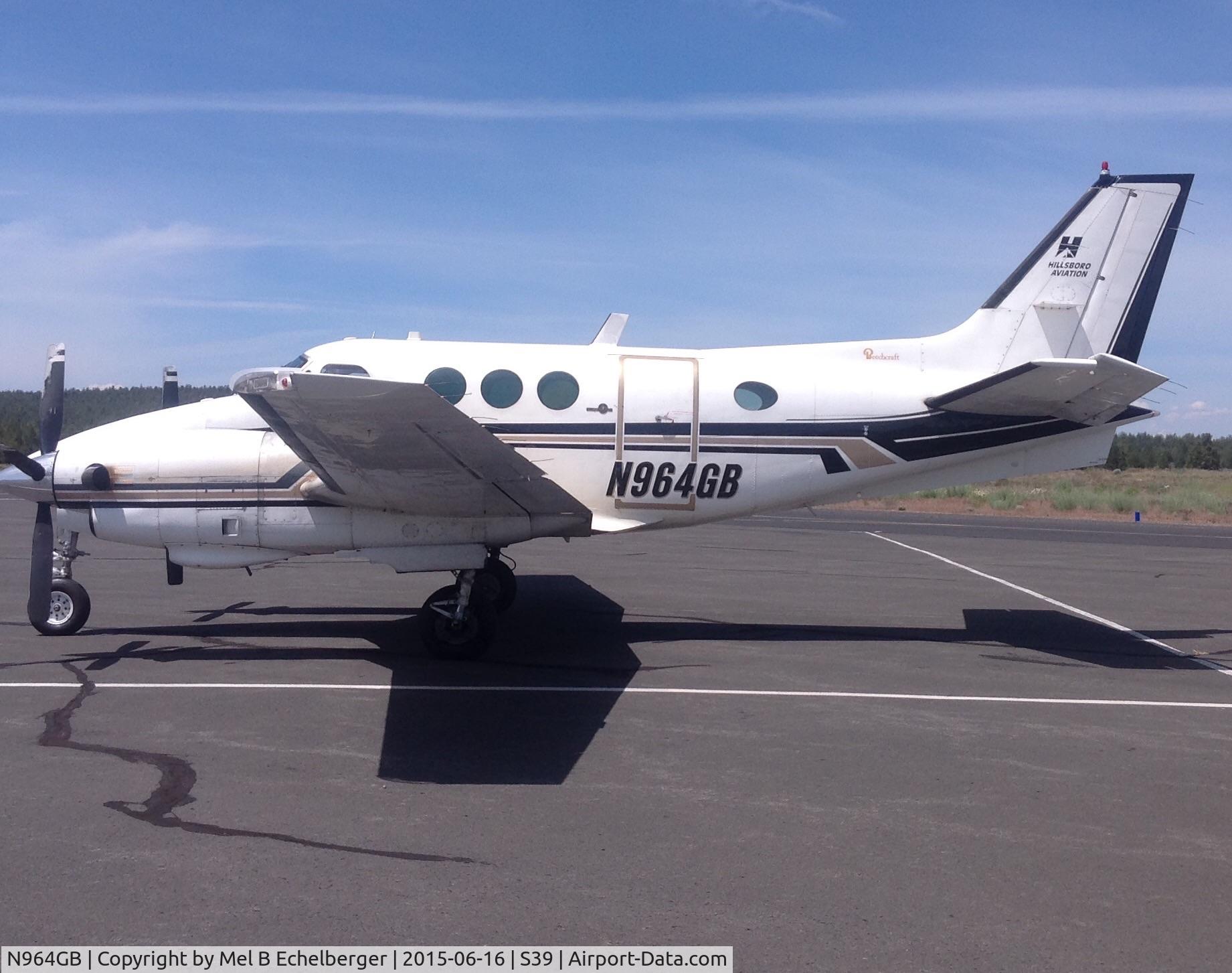 N964GB, 1981 Beech C90 King Air C/N LJ-1007, Stopped at Prineville Oregon for fuel on our way to Lewiston......thanked the FBO for having the airport in just the right place.....it's about half way from Gold Beach to Lewiston, on almost a direct line....:-):-):-)