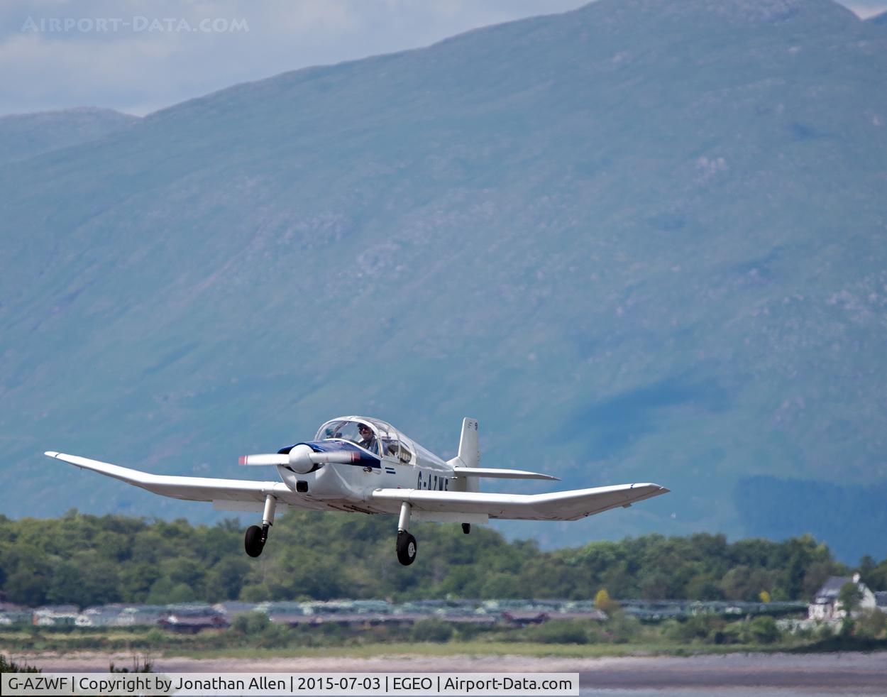 G-AZWF, 1965 SAN Jodel DR-1050 Ambassadeur C/N 130, Approaching Runway 19 at Oban Airport.