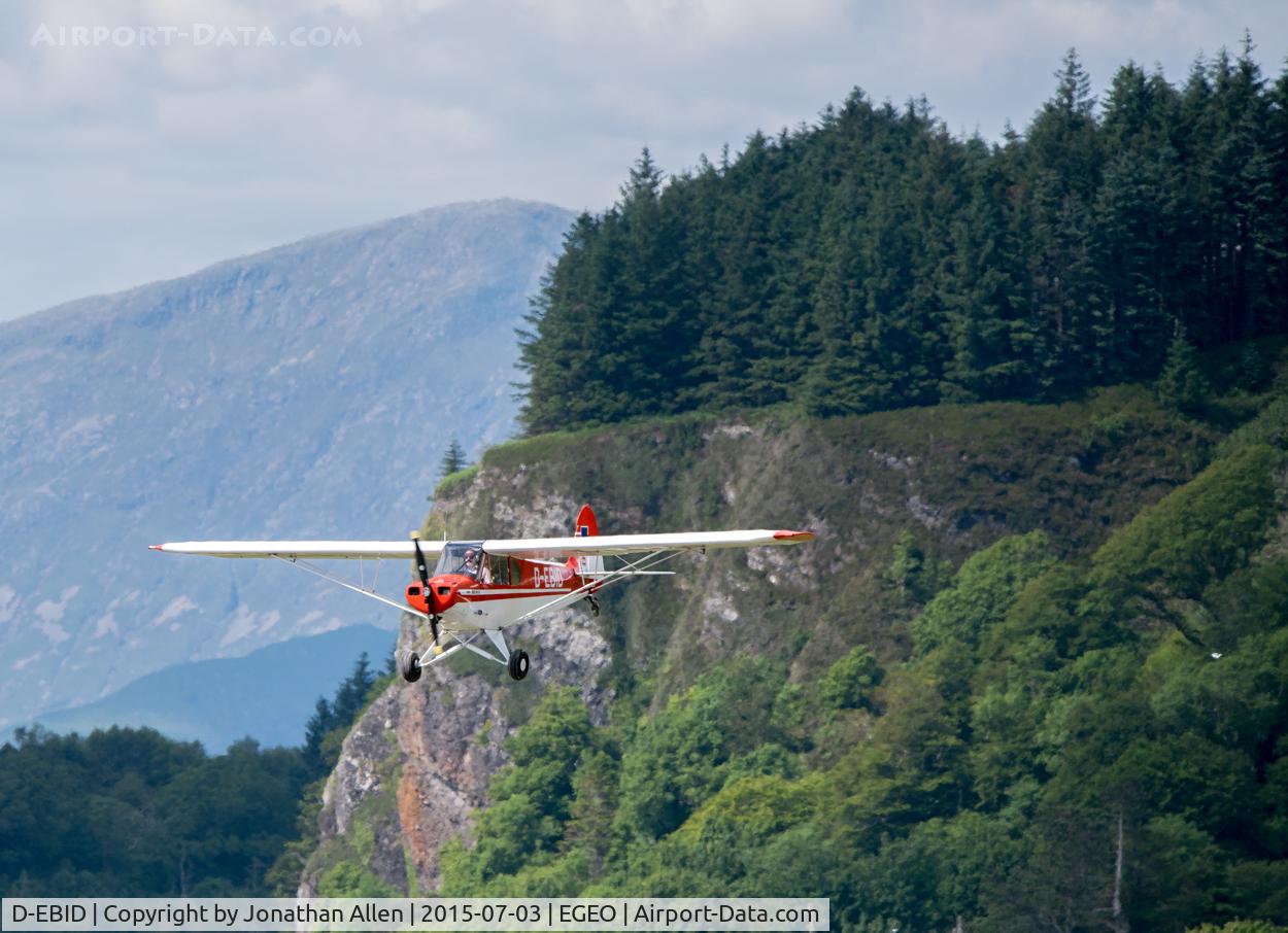 D-EBID, 1957 Piper PA-18 Cub C/N 18-5660, On approach to Runway 19, Oban Airport.