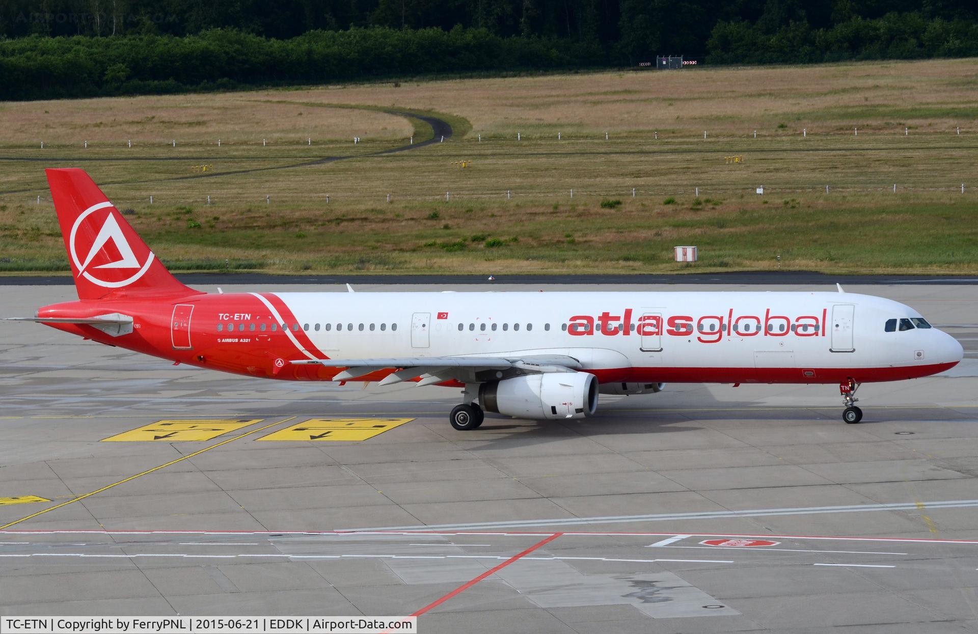 TC-ETN, 1996 Airbus A321-131 C/N 614, Atlasglobal A321 taxying out for departure.
