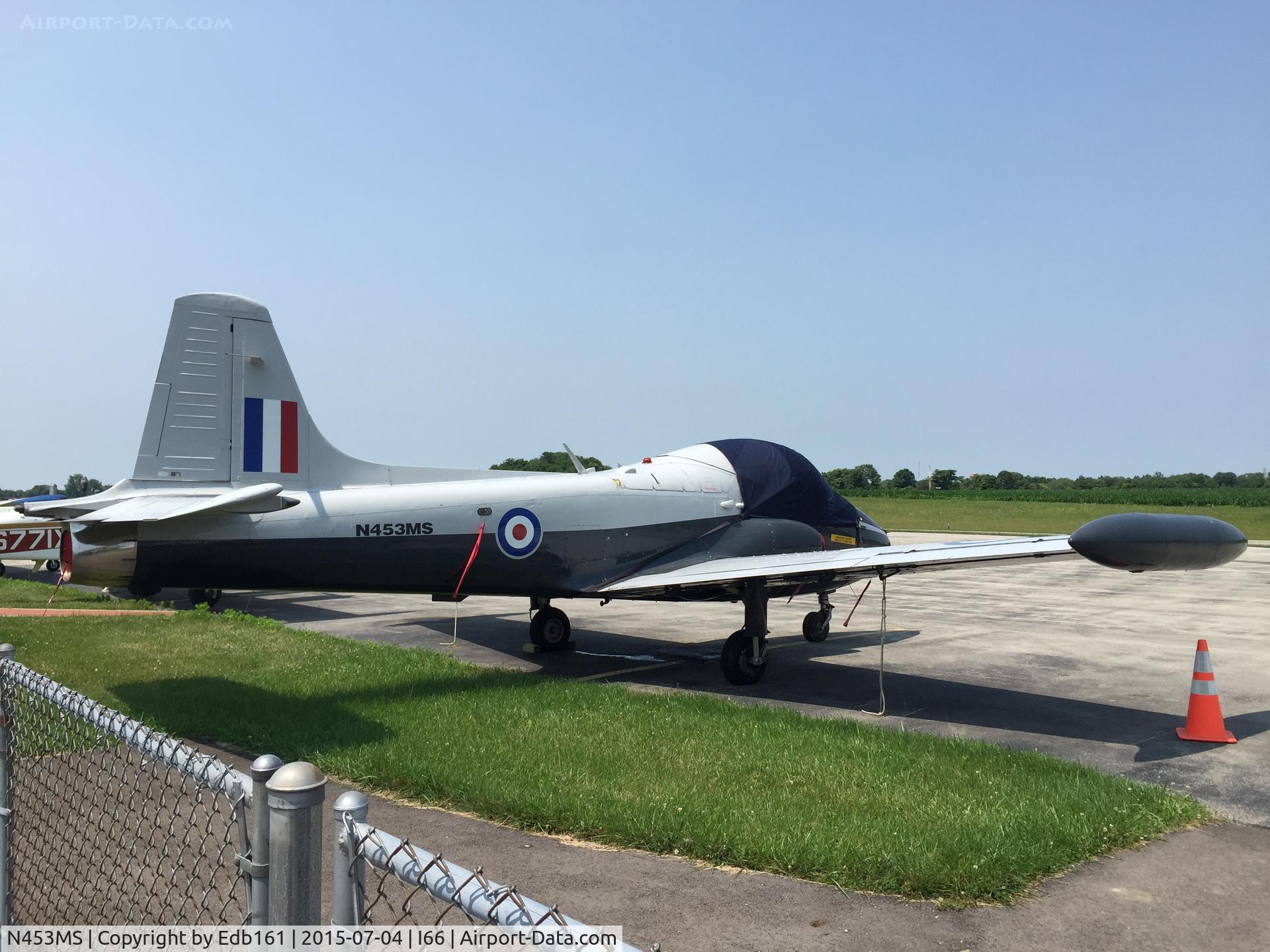 N453MS, 1970 BAC 84 Jet Provost T.5A C/N EEP/JP/969, Parked & covered at Clinton Field