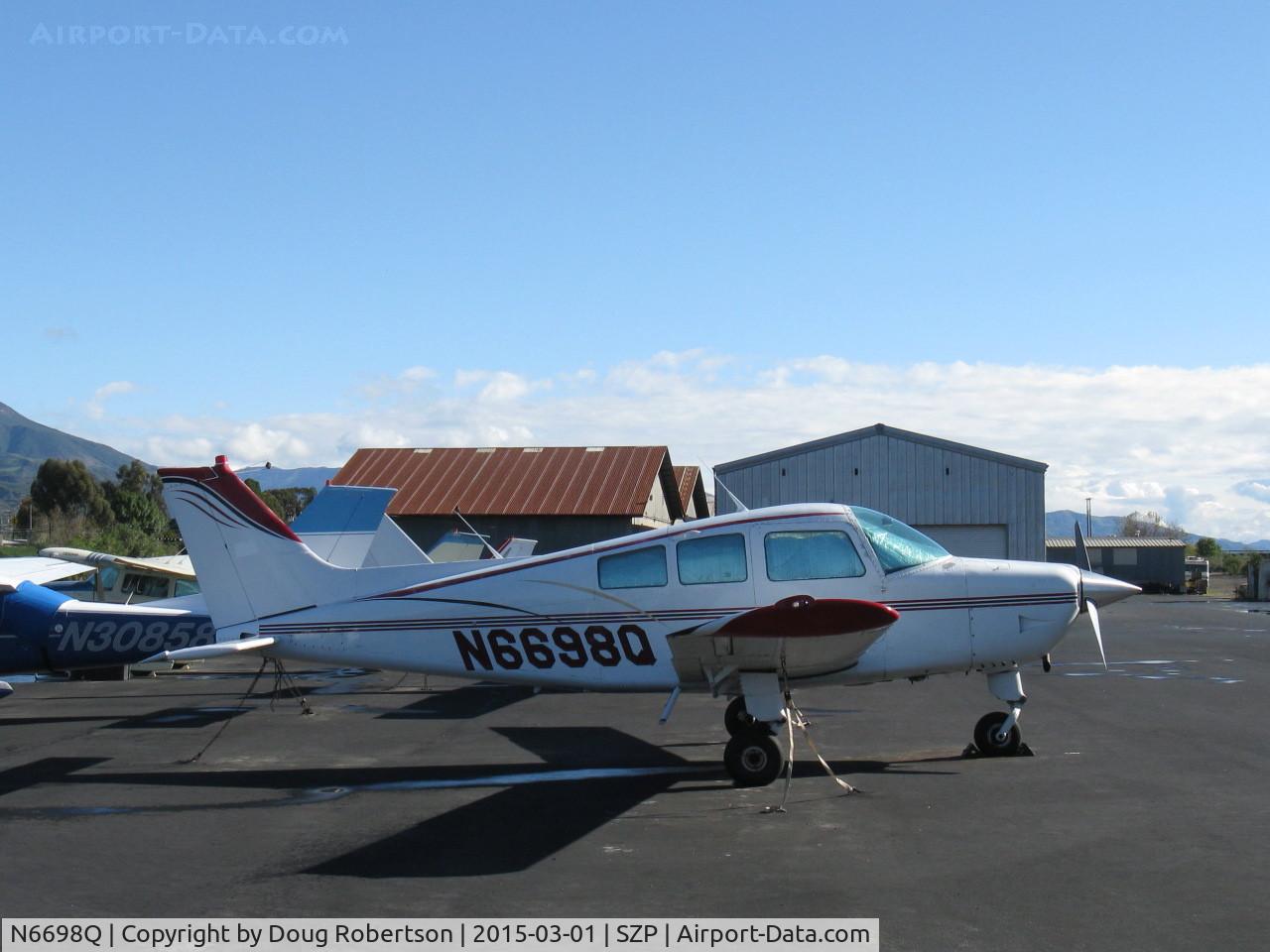 N6698Q, 1983 Beech C23 Sundowner 180 Sundowner 180 C/N M-2391, 1983 Beech C23 SUNDOWNER 180, Lycoming O&VO-360 180 Hp