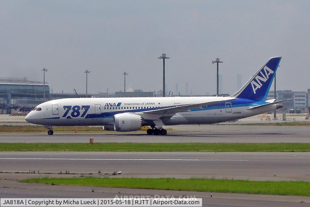 JA818A, 2012 Boeing 787-8 Dreamliner C/N 42243, At Haneda