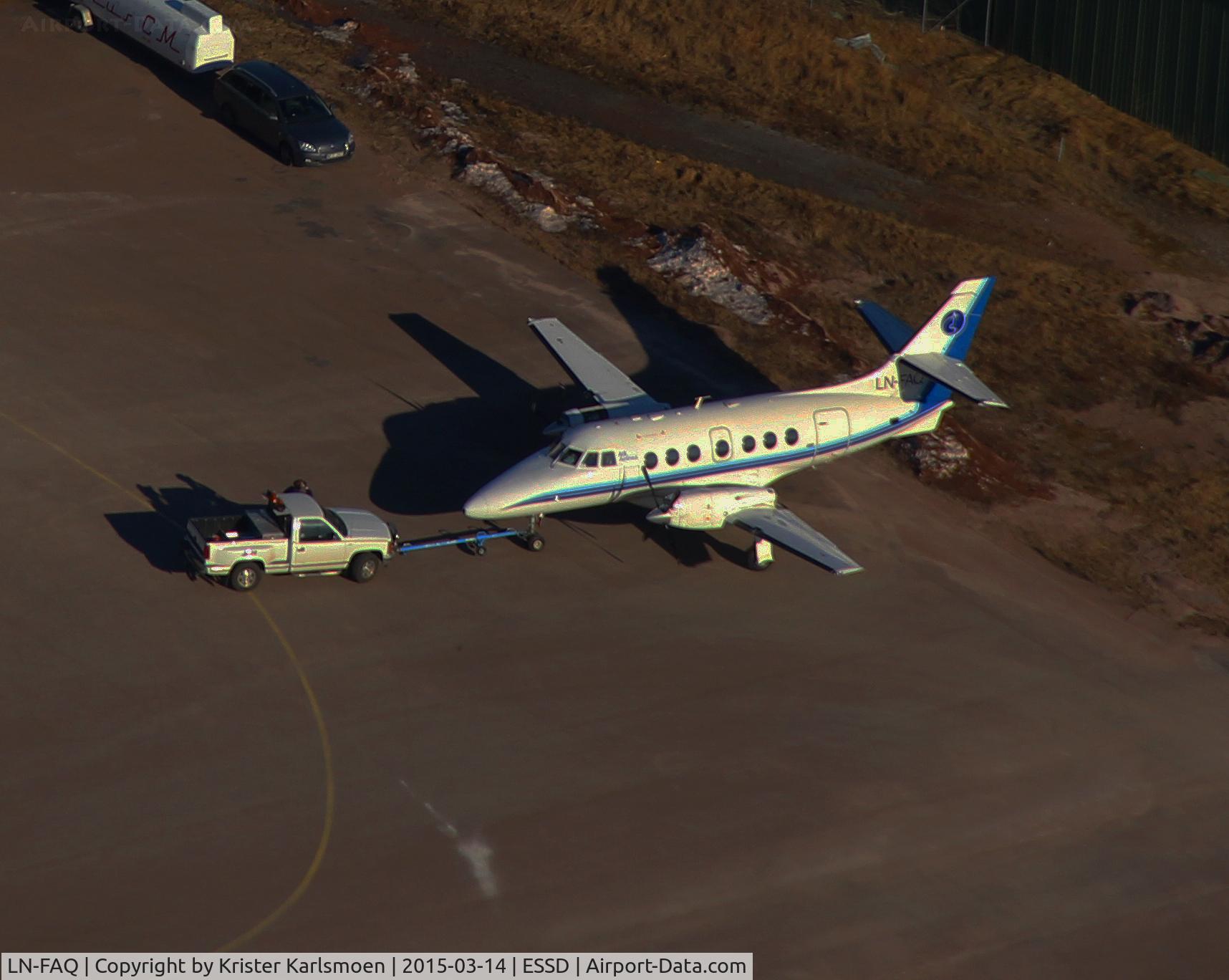 LN-FAQ, 1991 British Aerospace BAe-3201 Jetstream C/N 953, Parked outside hangar.