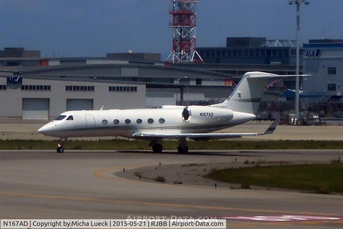 N167AD, 2010 Gulfstream Aerospace GIV-X (G450) C/N 4197, At Kansai