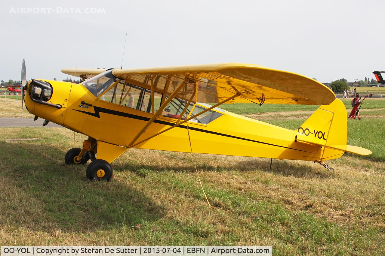 OO-YOL, 1944 Piper L-4H Grasshopper (J3C-65D) C/N 12949, Koksijde Fly In 2015.