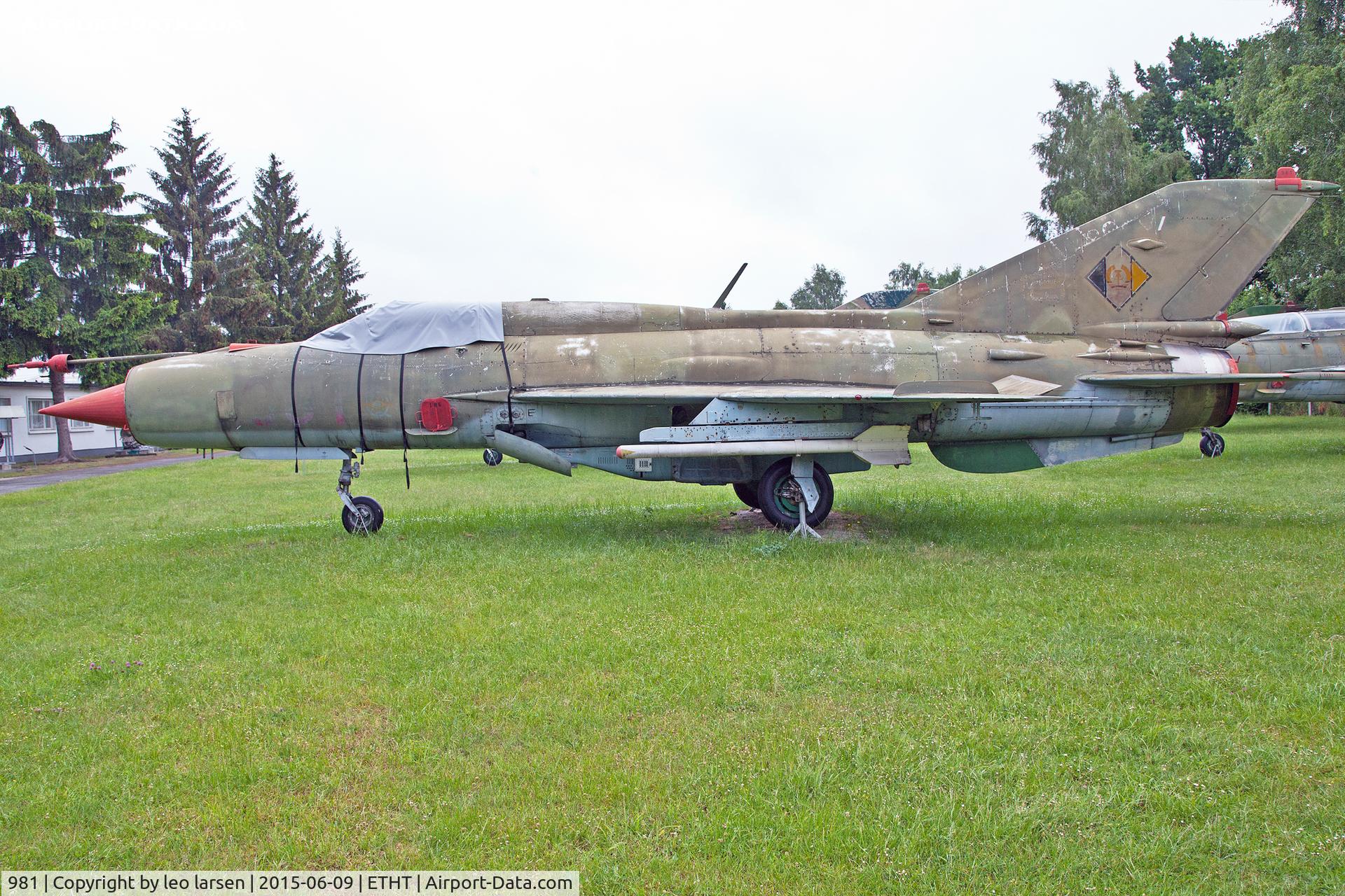 981, 1968 Mikoyan-Gurevich MIG-21SPS-K C/N 94A 6704, Flugplatzmuseum Cottbus 9.6.15
Preserved with 1.356:16 flight hr.