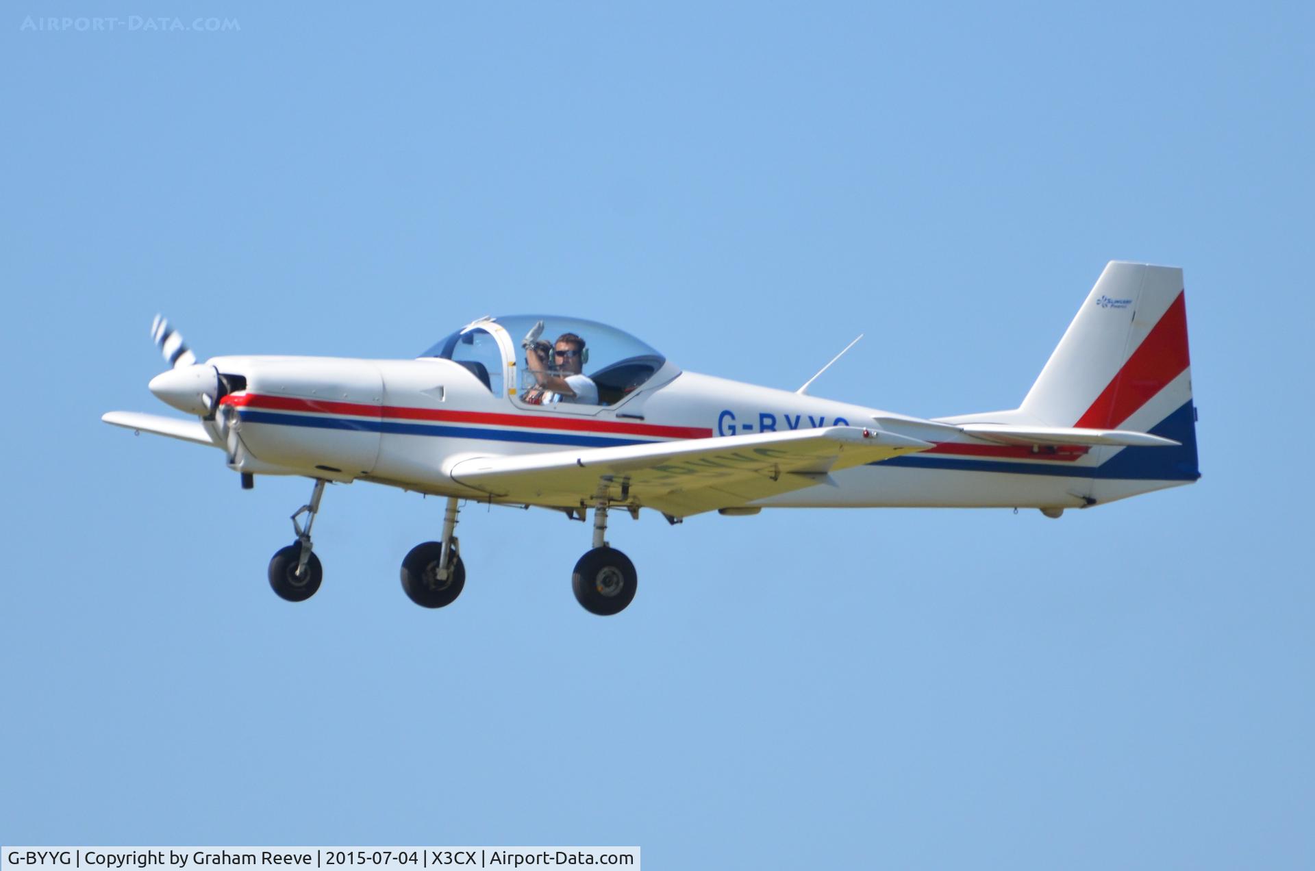 G-BYYG, 1990 Slingsby T-67C Firefly C/N 2101, Departing from Northrepps