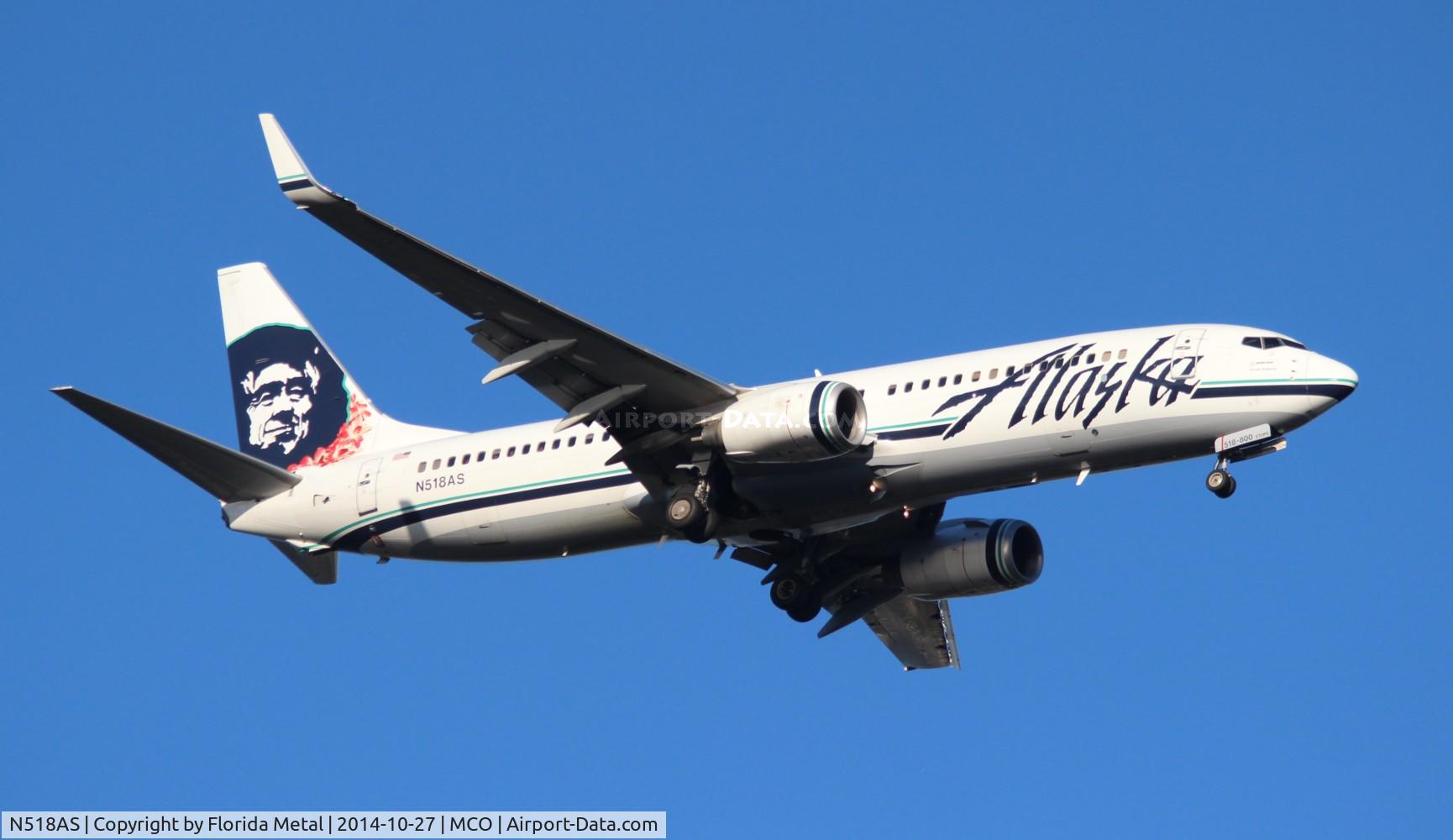 N518AS, 2008 Boeing 737-890 C/N 35693, Alaska 737-800