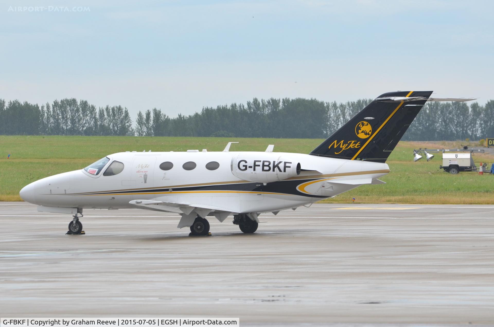 G-FBKF, 2010 Cessna 510 Citation Mustang Citation Mustang C/N 510-0360, Parked at Norwich.