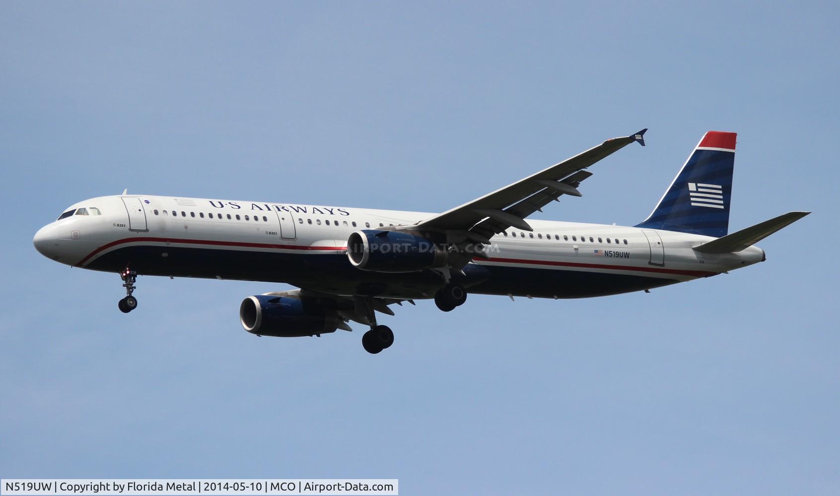 N519UW, 2009 Airbus A321-231 C/N 3881, US Airways