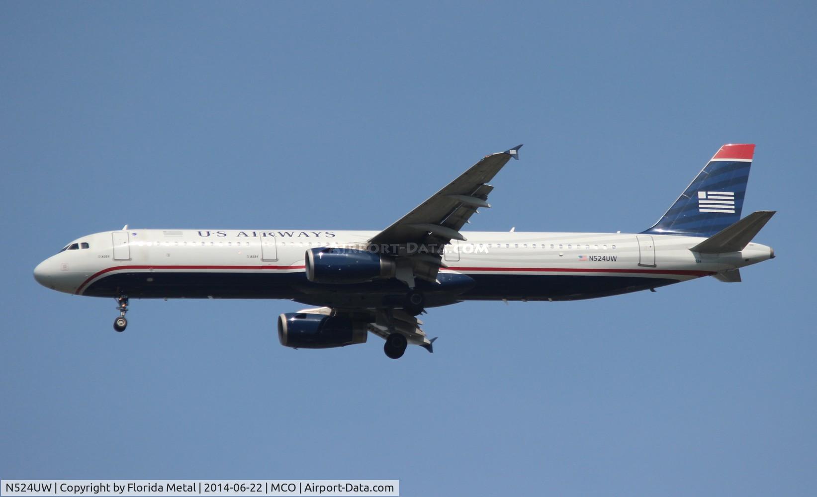N524UW, 2009 Airbus A321-231 C/N 3977, USAirways