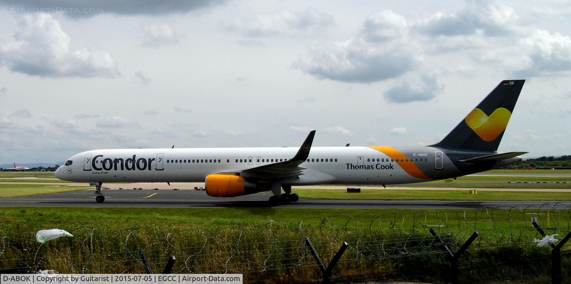 D-ABOK, 2000 Boeing 757-330 C/N 29020, At Manchester