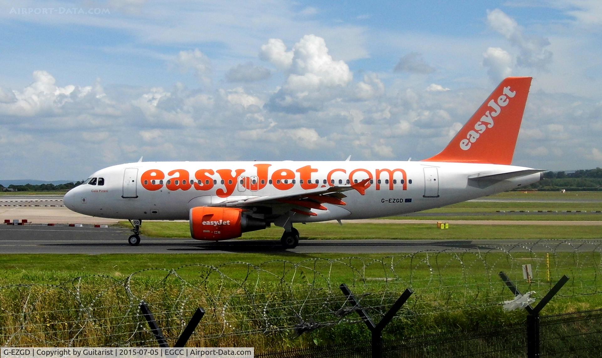 G-EZGD, 2010 Airbus A319-111 C/N 4451, At Manchester