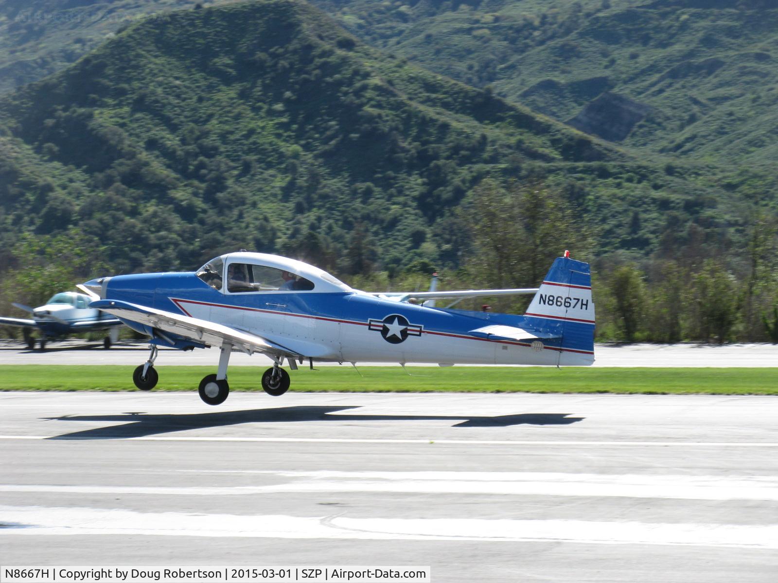 N8667H, 1947 North American Navion C/N NAV-4-667, 1947 North American NAVION, Continental IO-520 285 Hp upgrade, liftoff Rwy 04, Young Eagles Flight