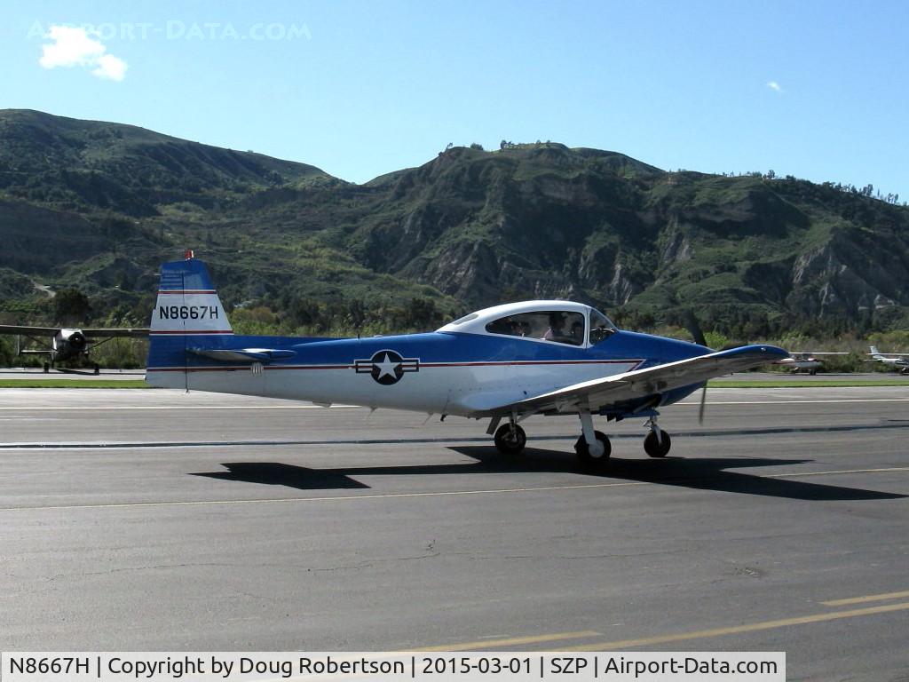 N8667H, 1947 North American Navion C/N NAV-4-667, 1947 North American NAVION, Continental IO-520 285 Hp upgrade, taxi to Rwy 04, Young Eagles Flight