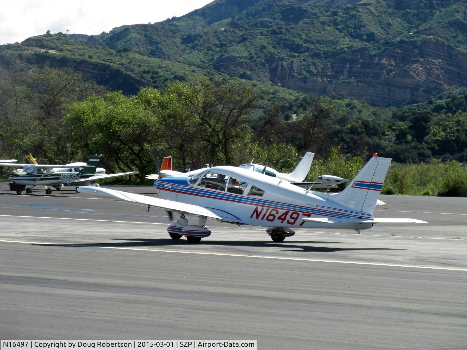 N16497, 1973 Piper PA-28-235 Cherokee Charger C/N 28-7310101, 1973 Piper PA-28-235 CHEROKEE CHARGER, Lycoming O-540-D4B5 235 Hp, landing roll Rwy 04