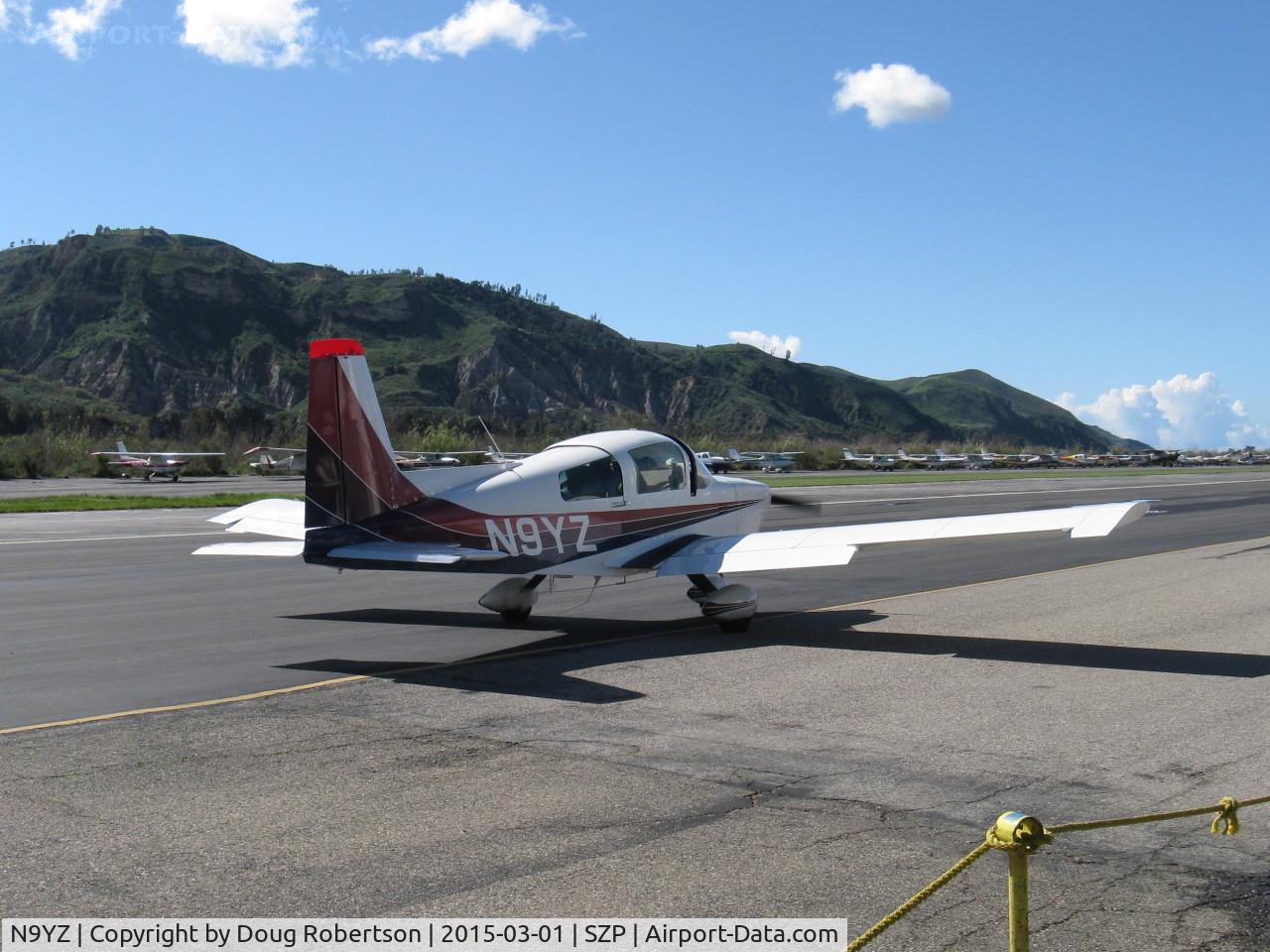 N9YZ, 1975 Grumman American AA-5A Cheetah C/N AA5-0822, 1975 Grumman American AA-5A CHEETAH, Lycoming O-320 150 Hp, taxi to Rwy 04, Young Eagles Flight