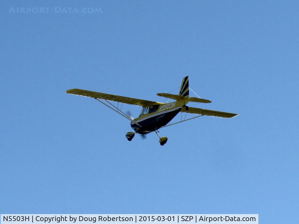 N5503H, 1978 Bellanca 8KCAB Super Decathlon C/N 413-78, 1978 Bellanca 8KCAB SUPER DECATHLON, Lycoming AEIO-360 180 Hp, takeoff climb Rwy 04