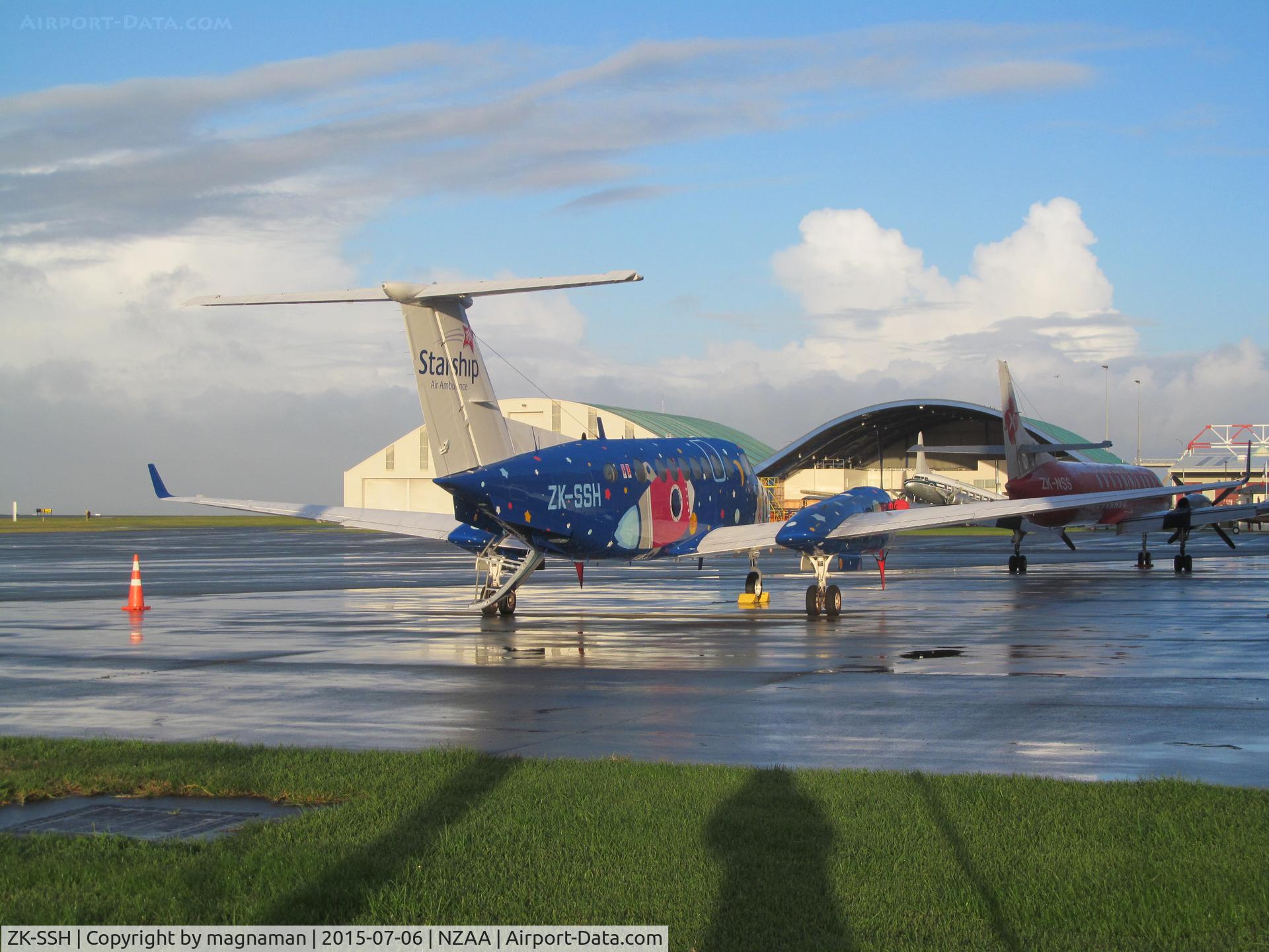 ZK-SSH, Beechcraft 350 Super King Air C/N FL-328, At new home base to be of AKL - to replace ZK-NSS (in background)