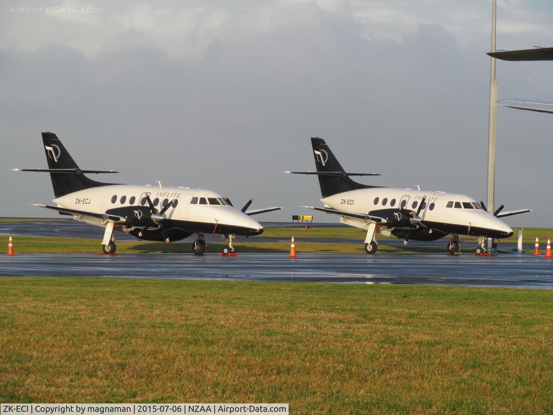 ZK-ECI, 1991 British Aerospace BAe-3201 Jetstream C/N 946, with twin (ZK-ECJ) on convair apron AKL
