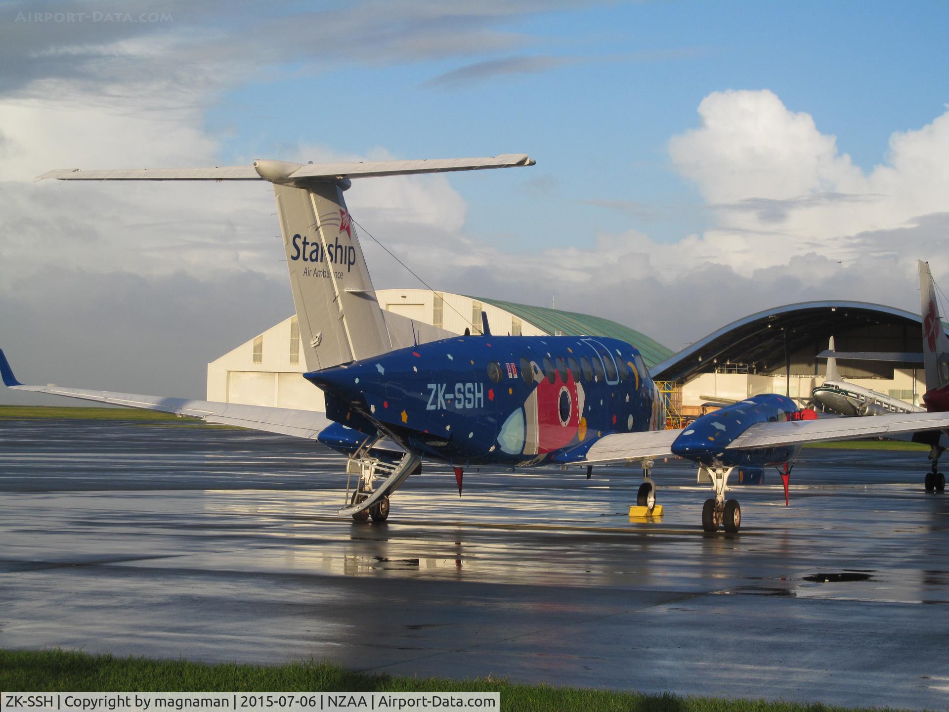 ZK-SSH, Beechcraft 350 Super King Air C/N FL-328, On apron at AKL
